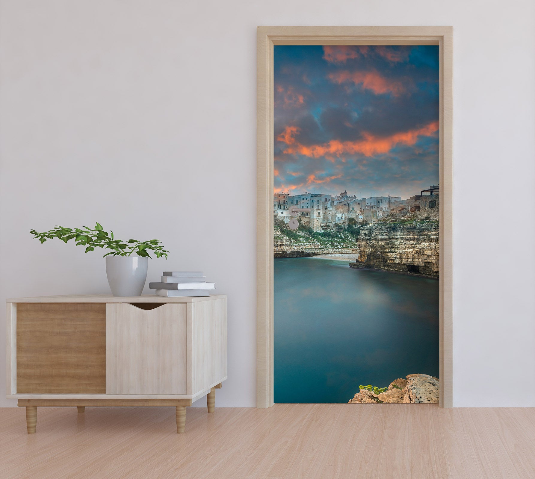 3D Ocean Mountain House 11980 Marco Carmassi Door Mural