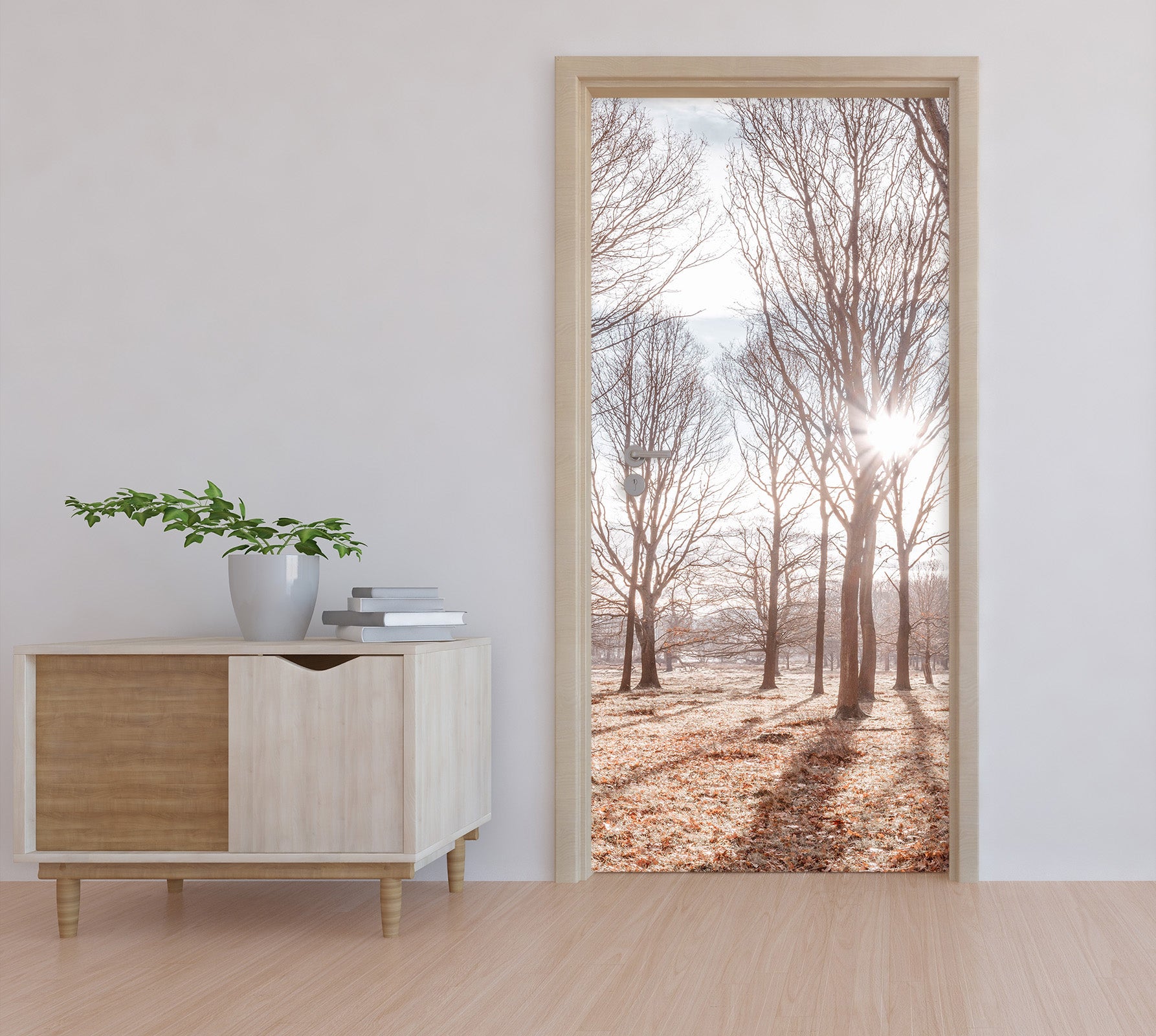 3D Trees Sunshine 10253 Assaf Frank Door Mural