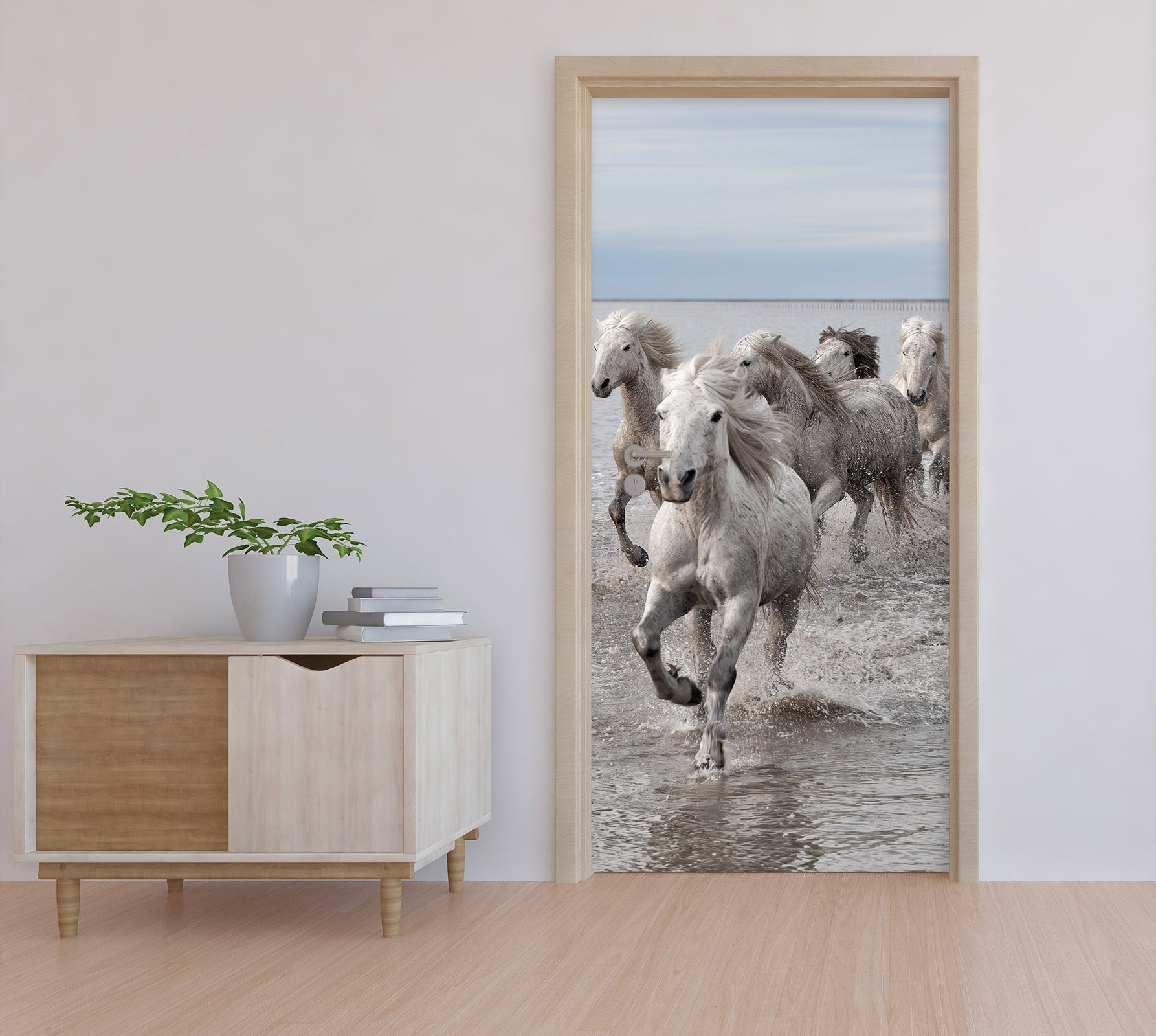 3D Running Group Horse 12276 Marco Carmassi Door Mural