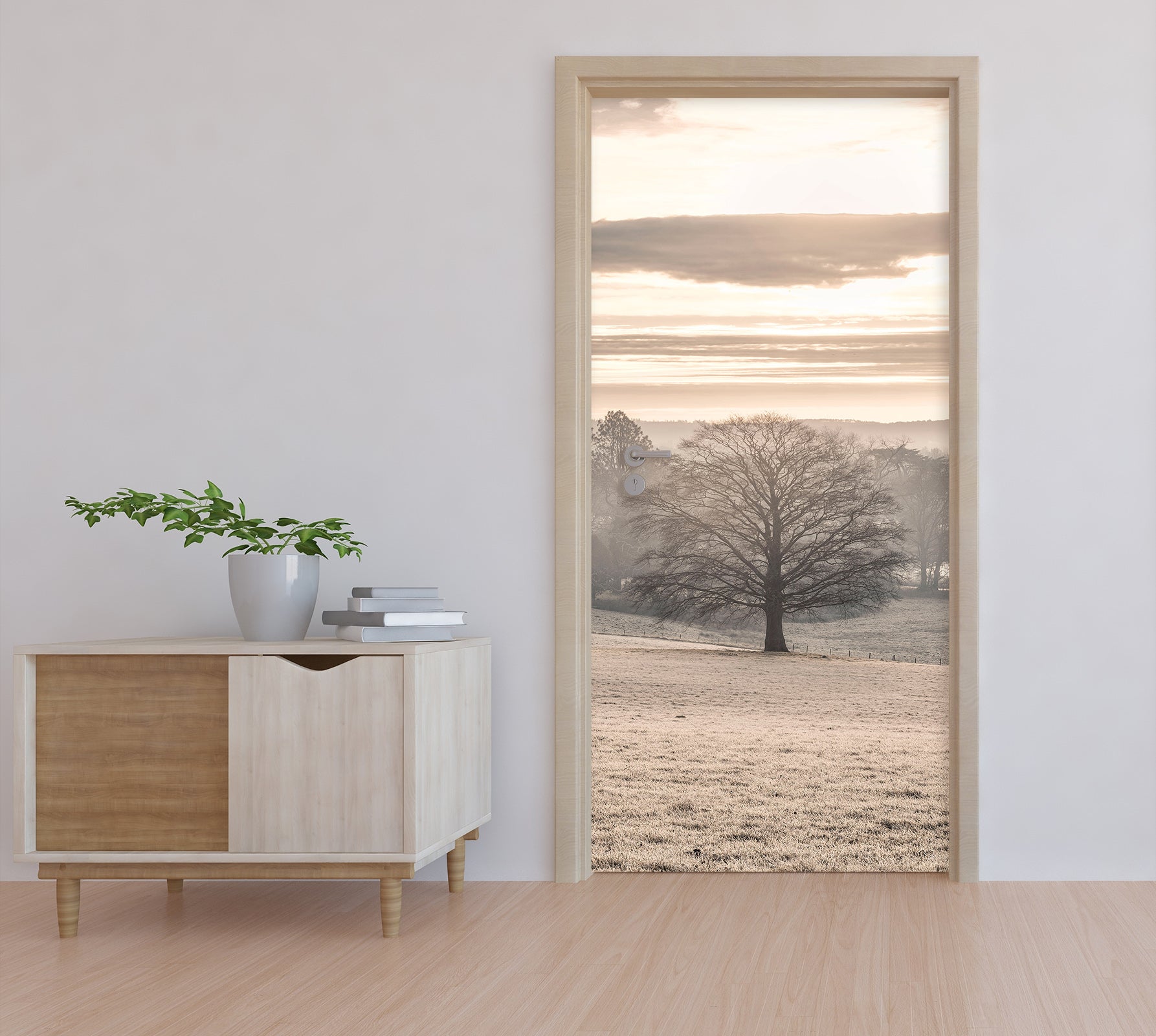 3D Lawn Tree 10249 Assaf Frank Door Mural