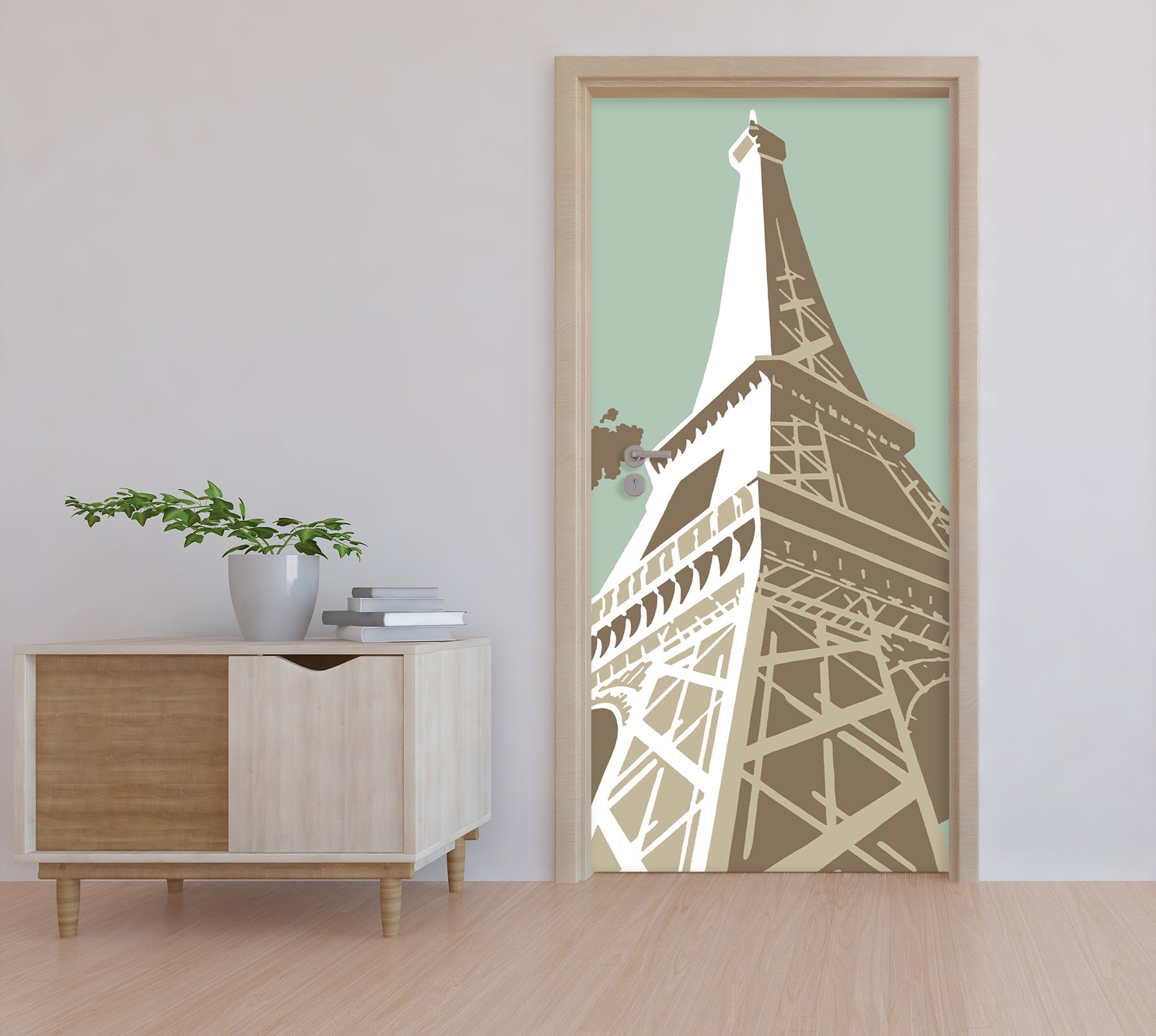 3D Eiffel Tower 9233 Steve Read Door Mural