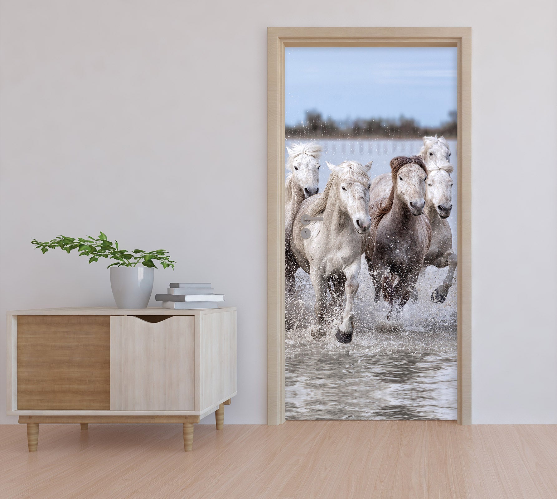 3D Running Horses 11480 Marco Carmassi Door Mural