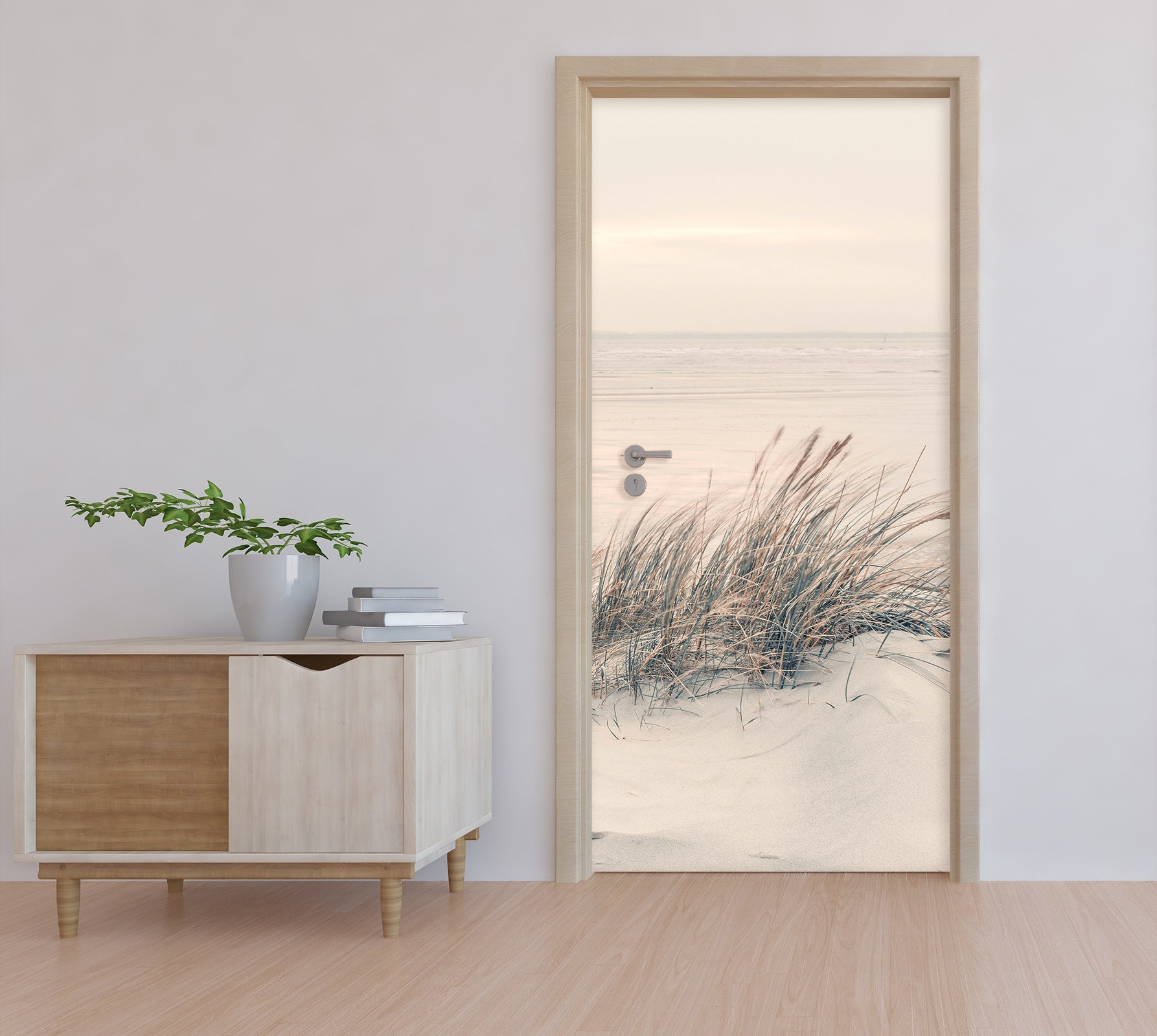 3D Sea Sand Grass 10262 Assaf Frank Door Mural