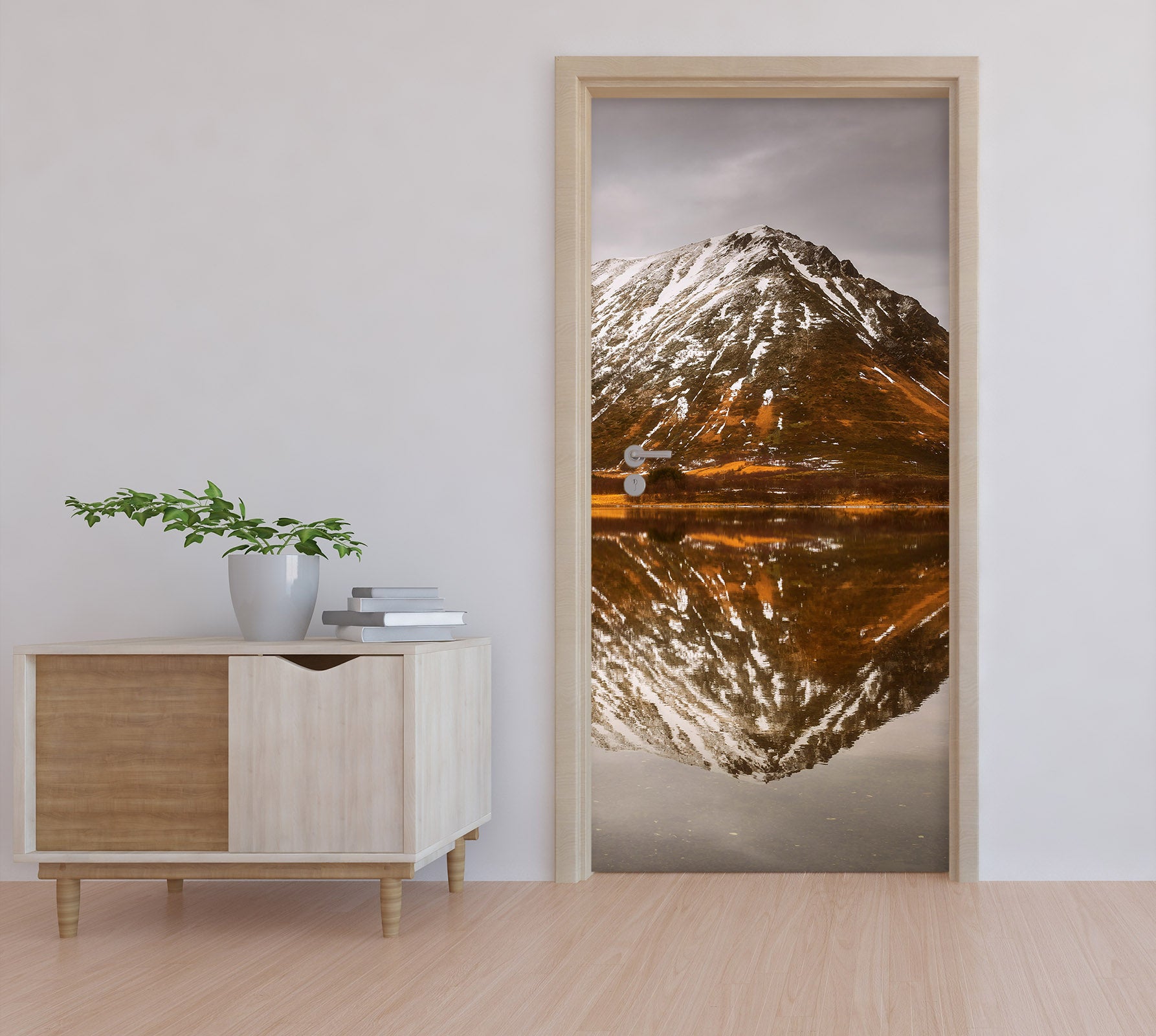 3D Shadow Snow Mountain 11612 Marco Carmassi Door Mural