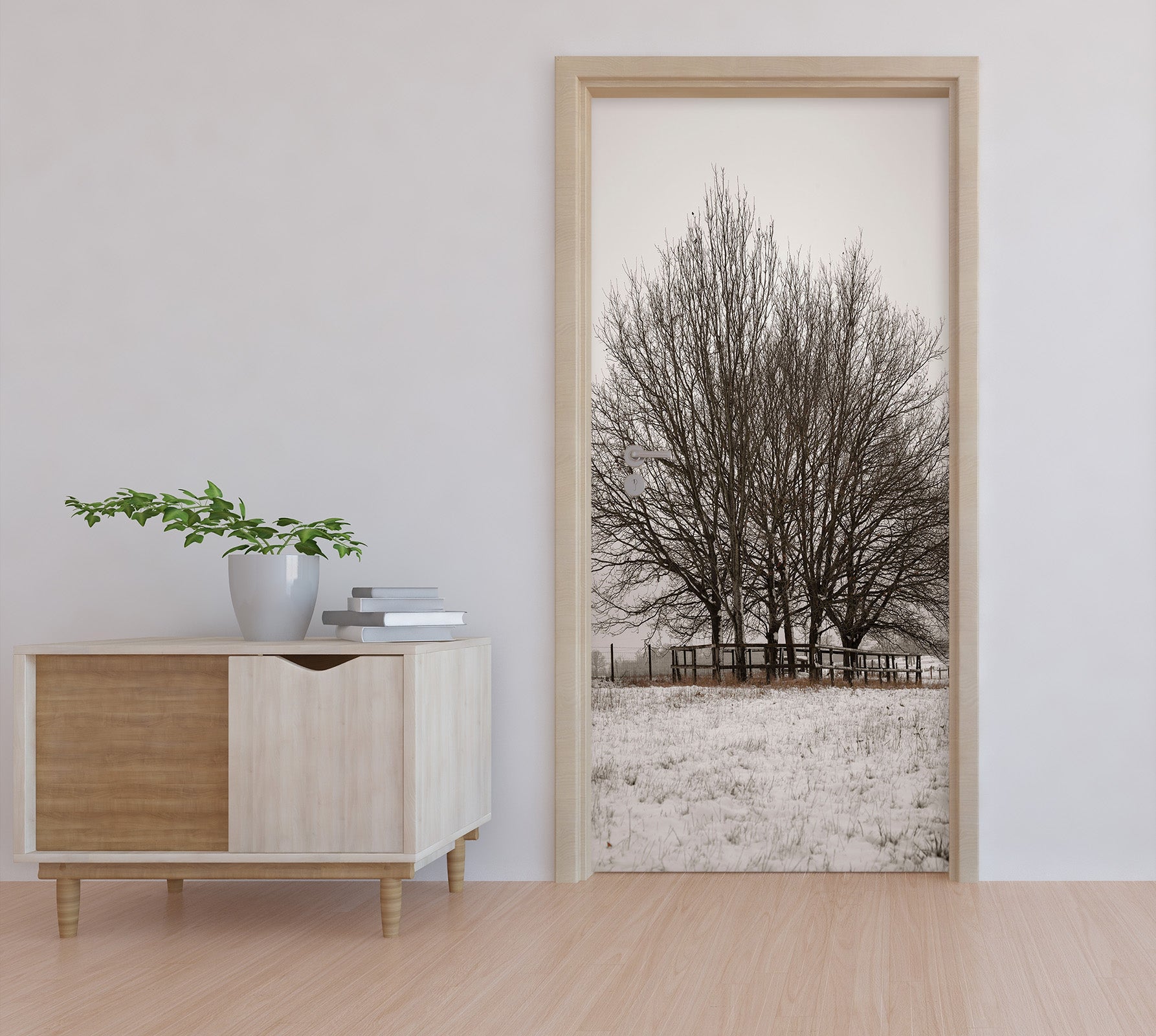 3D Trees Pattern 101211 Assaf Frank Door Mural