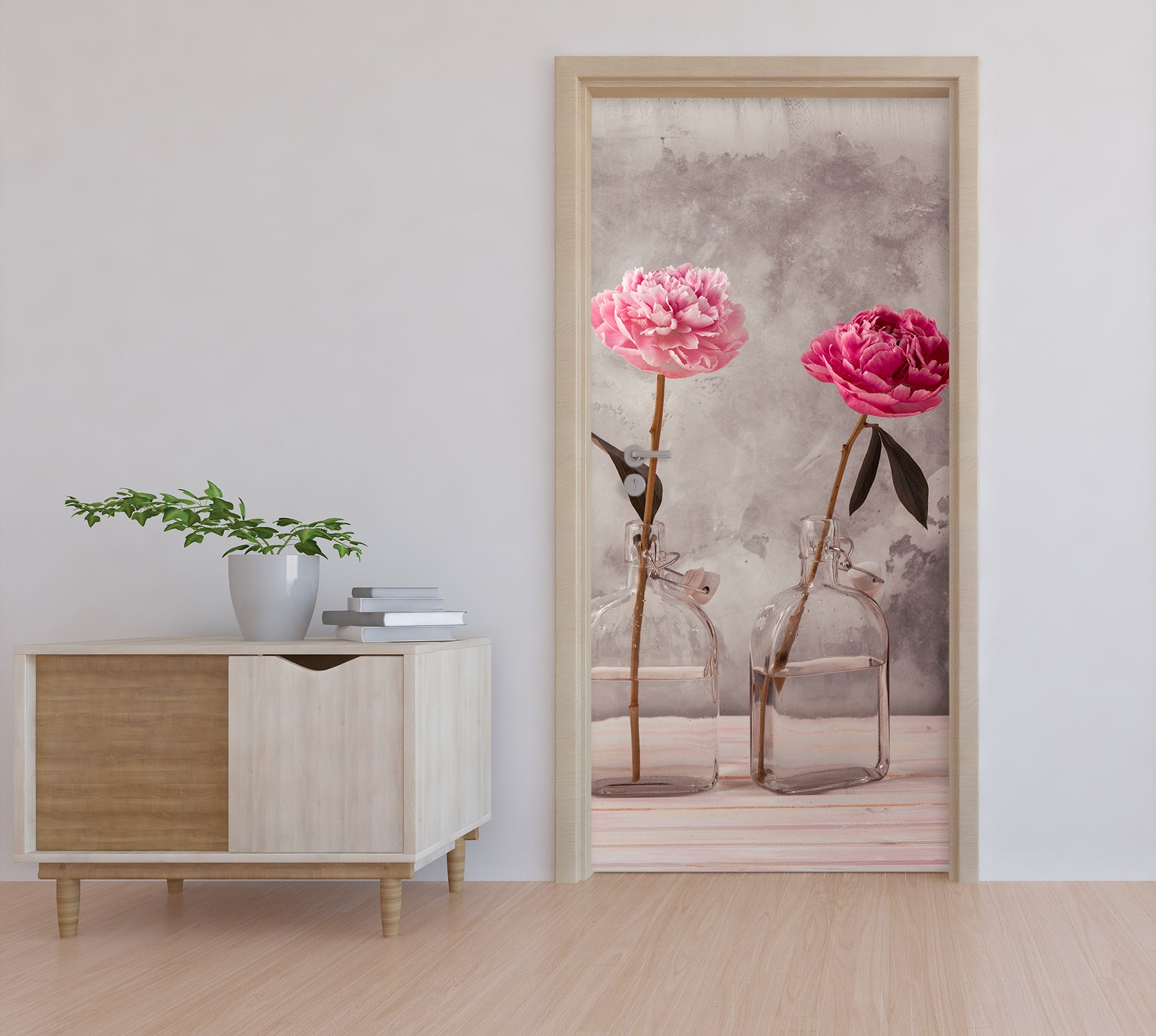 3D Pink Red Flower 101185 Assaf Frank Door Mural