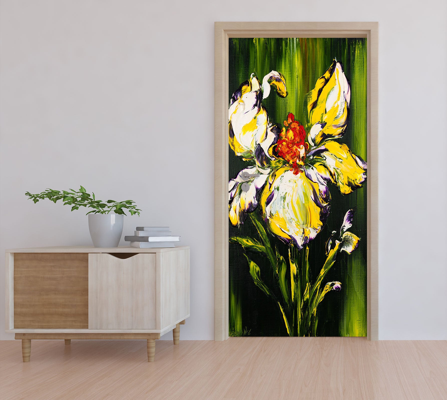 3D Yellow Flower 3299 Skromova Marina Door Mural