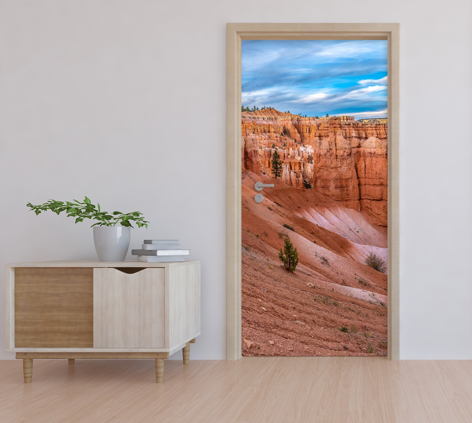 3D Red Rock Building 119216 Marco Carmassi Door Mural