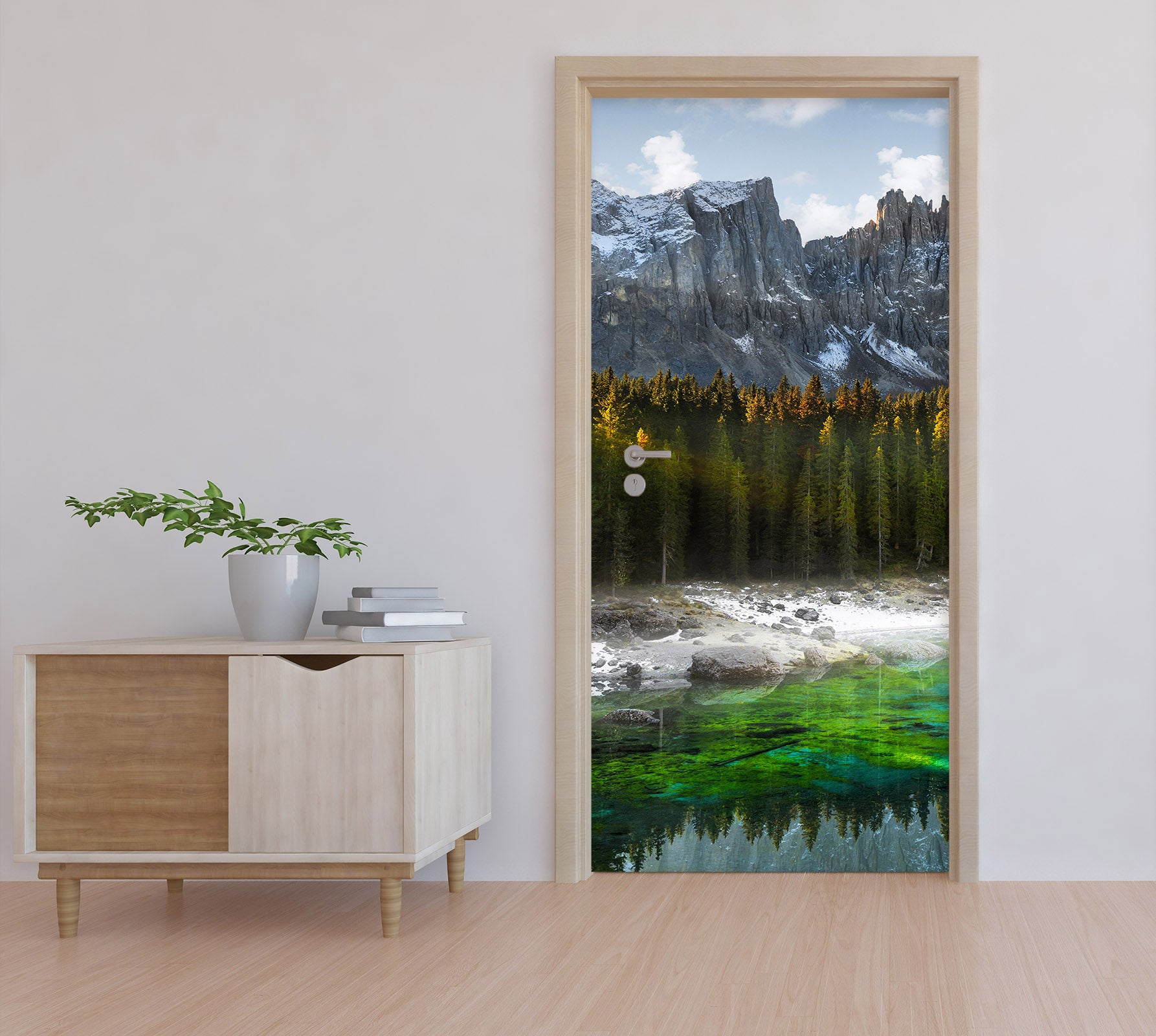 3D Woods River 11446 Marco Carmassi Door Mural