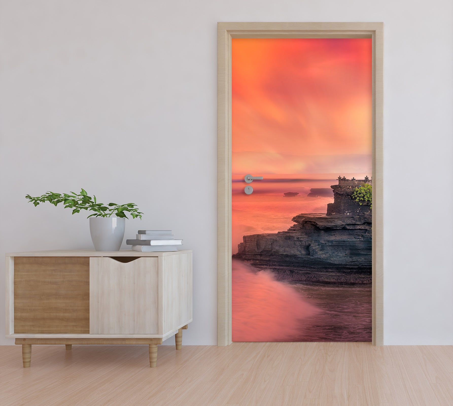 3D Red Sky Stone 11429 Marco Carmassi Door Mural