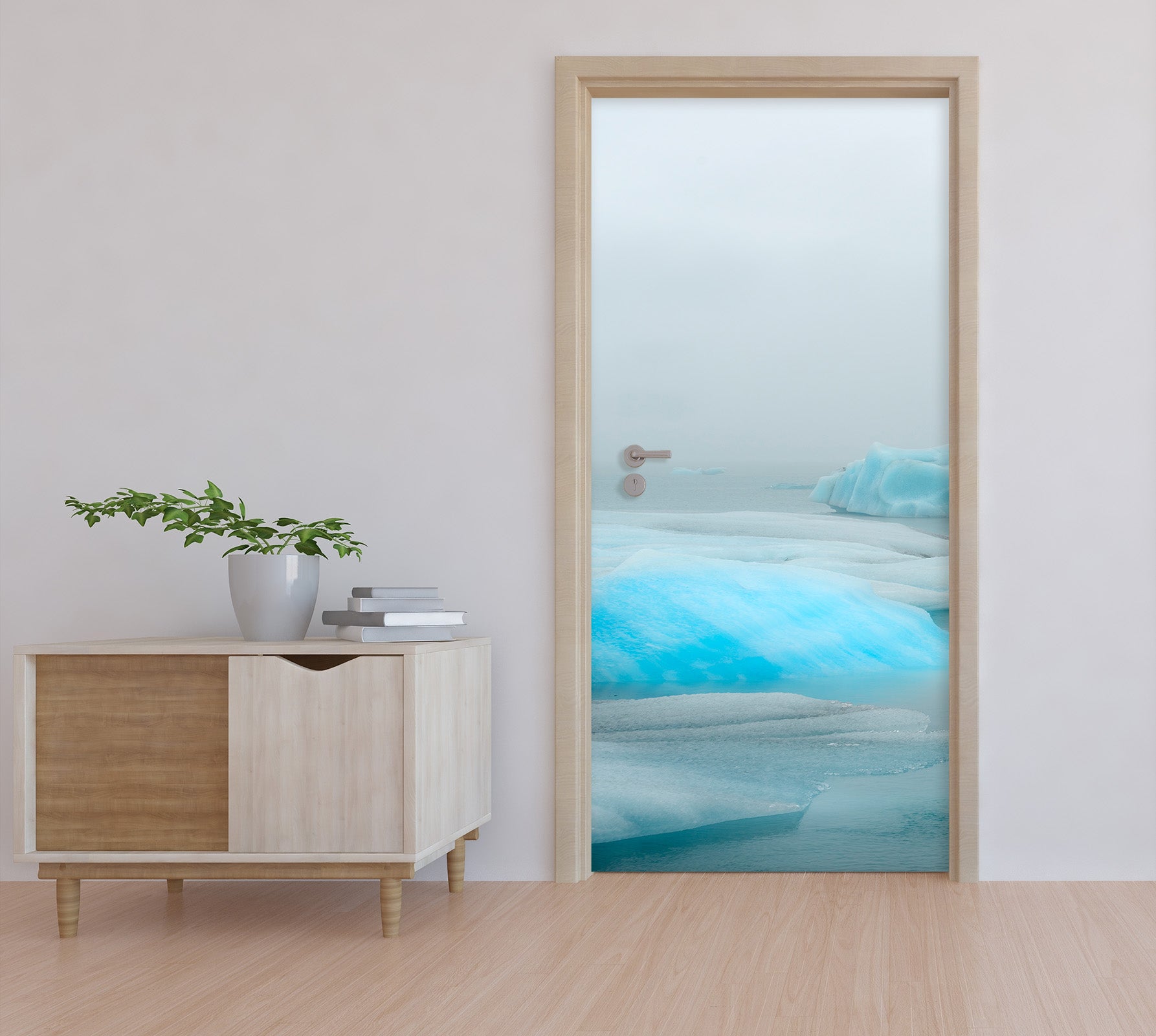 3D Blue Sea Ice 11559 Marco Carmassi Door Mural