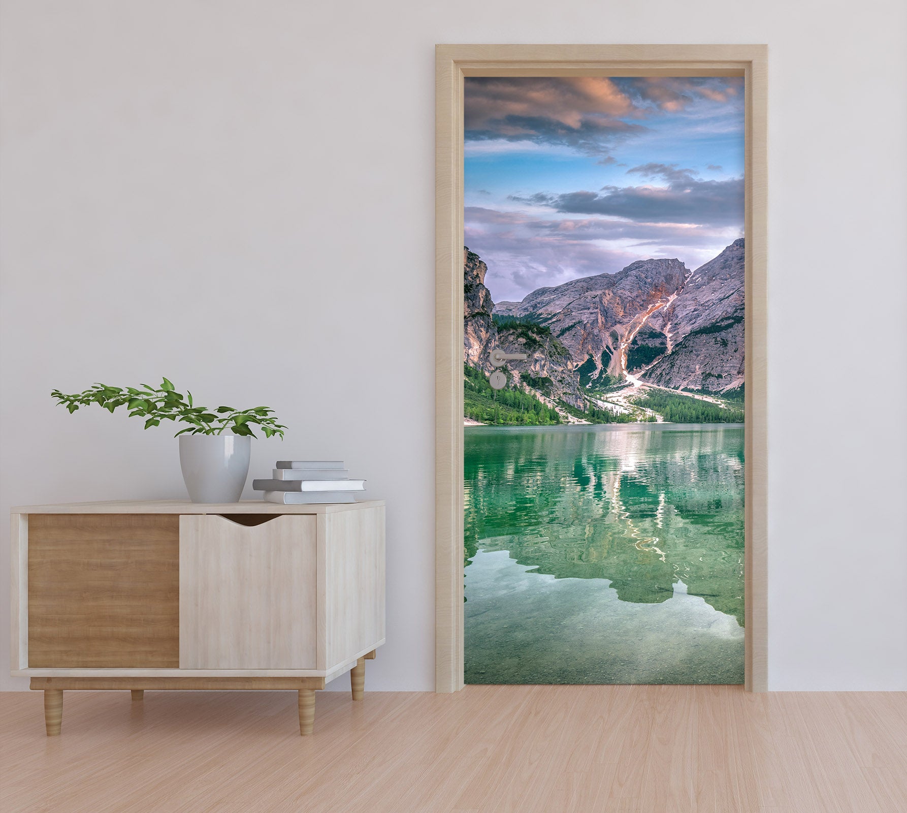 3D Lake Rock 114132 Marco Carmassi Door Mural