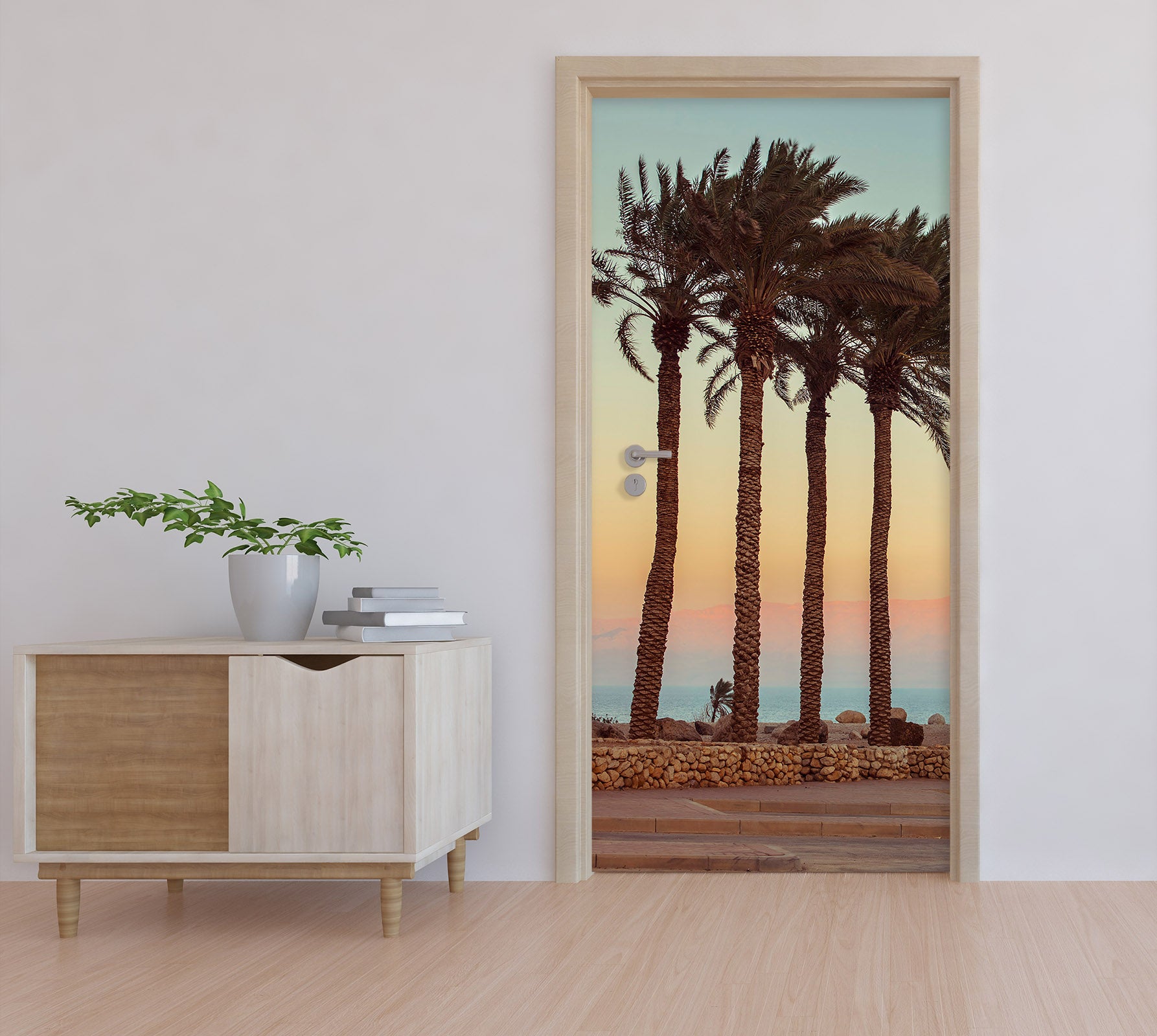 3D Coconut Tree 10686 Assaf Frank Door Mural