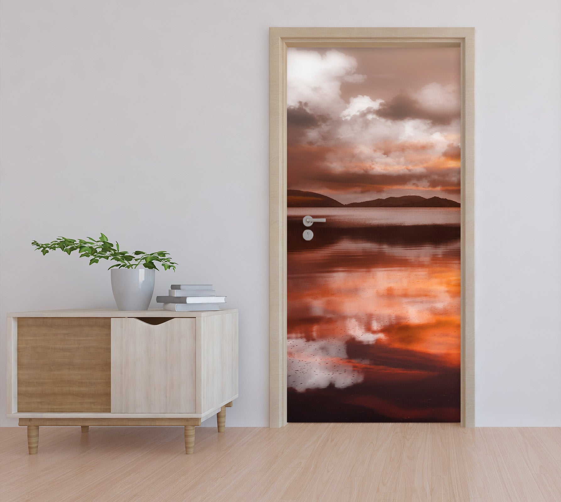 3D Lake Sunset Shadow 12292 Marco Carmassi Door Mural