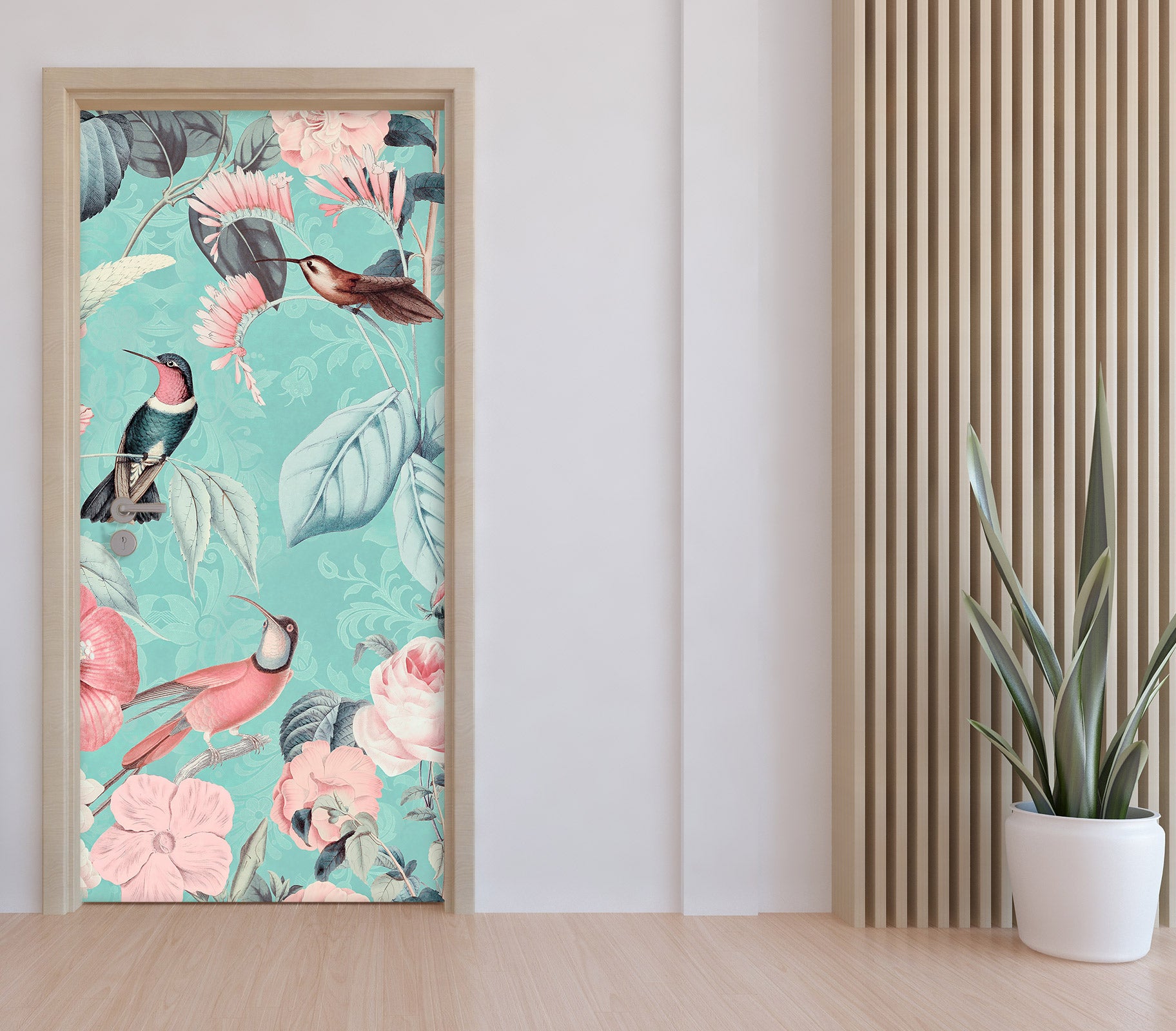 3D Bird Flowers Clump 118144 Andrea Haase Door Mural