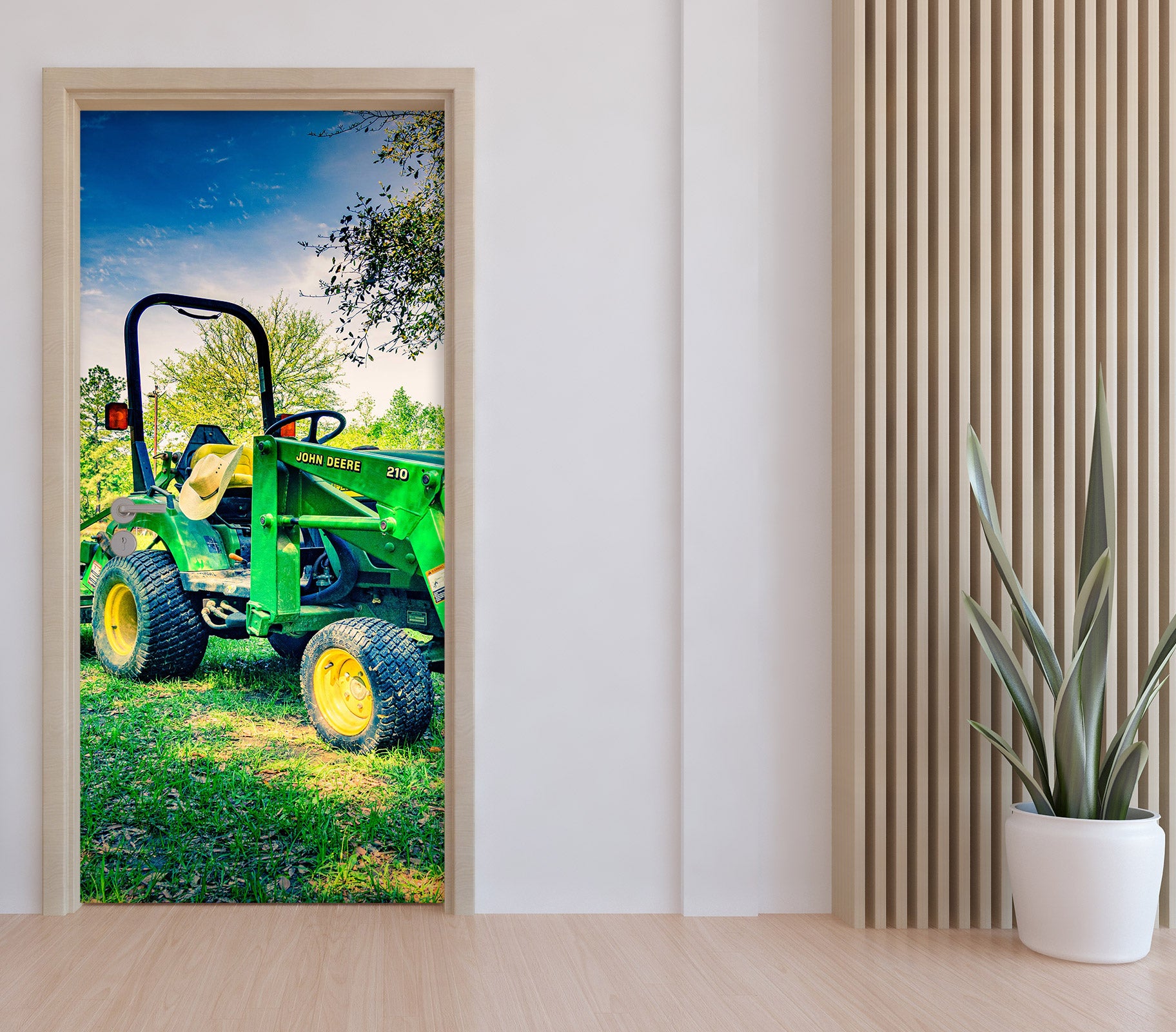 3D Lawn Green Car 107195 Beth Sheridan Door Mural