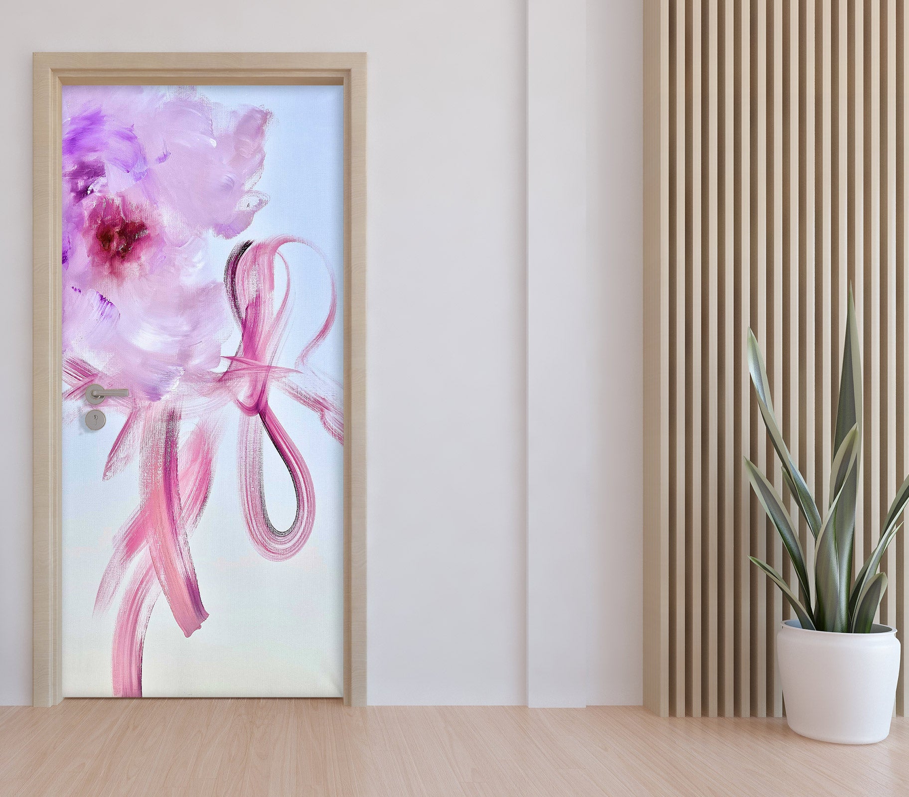 3D Pink Purple 3166 Skromova Marina Door Mural