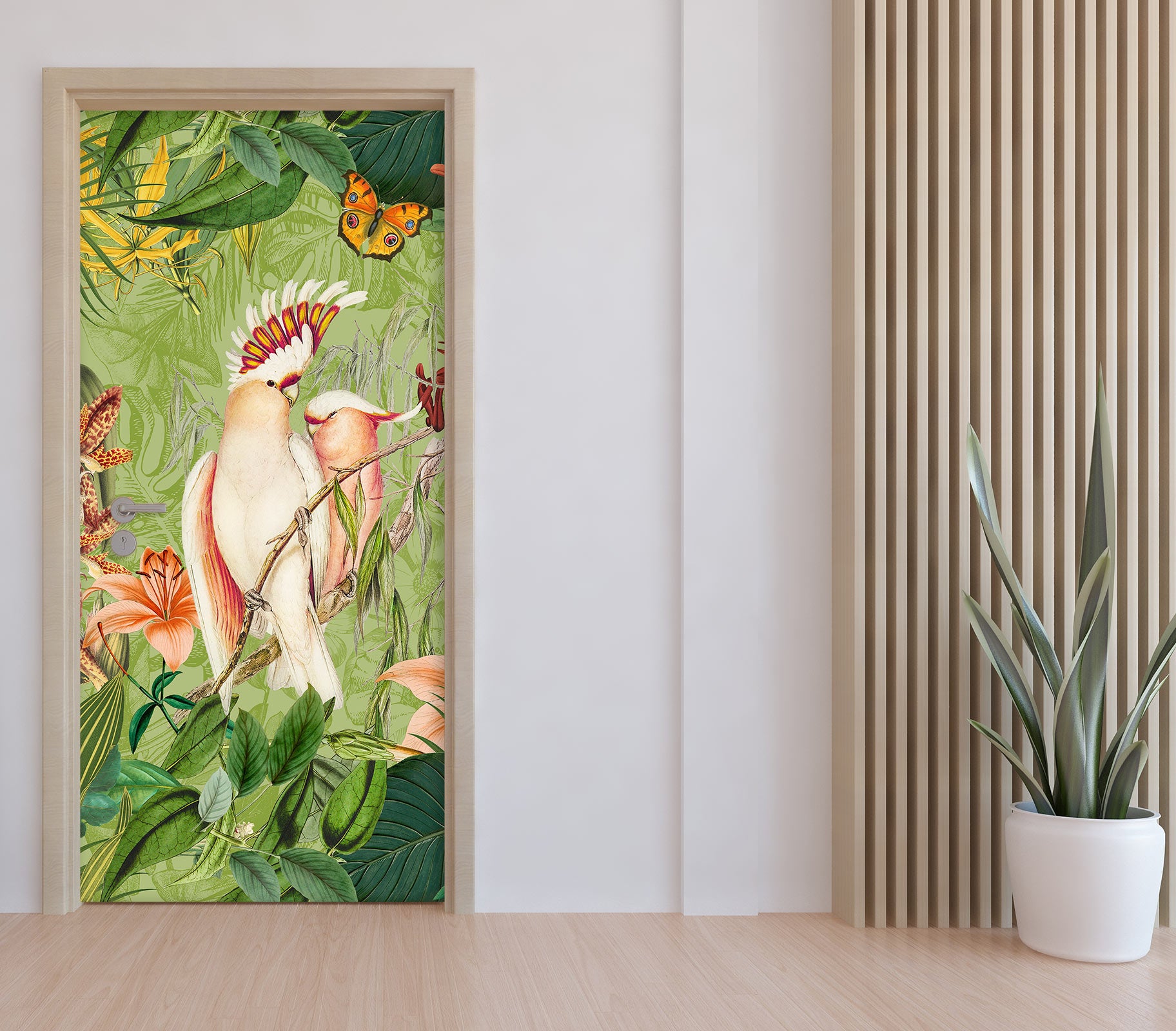 3D Parrot Grove 118107 Andrea Haase Door Mural