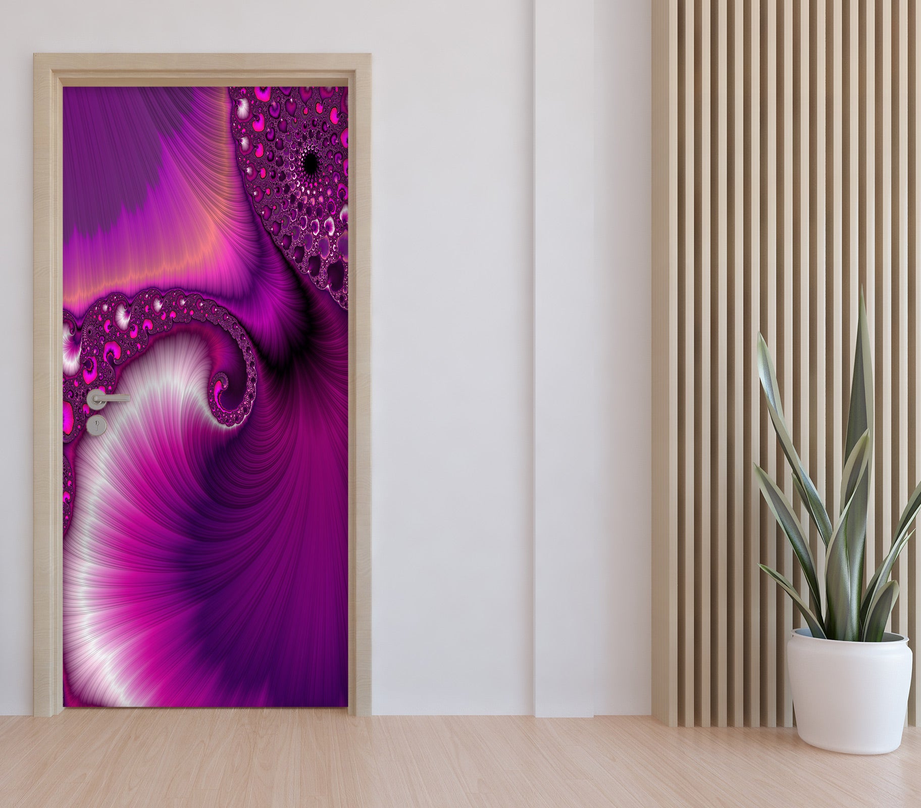 3D Fuchsia Pattern Thread 102107 Andrea Haase Door Mural