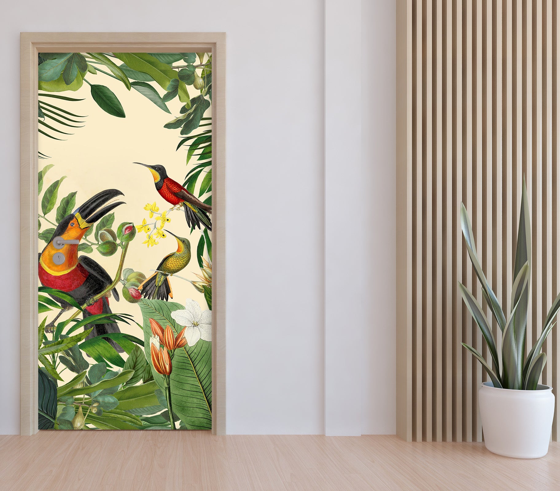 3D Jungle Colorful Bird 118100 Andrea Haase Door Mural