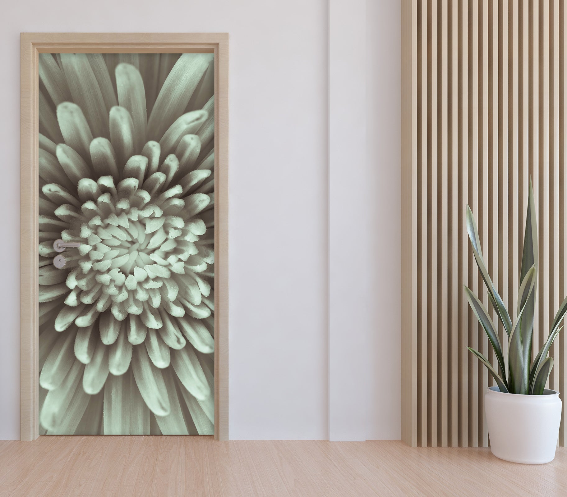 3D Chrysanthemum Core 10603 Assaf Frank Door Mural