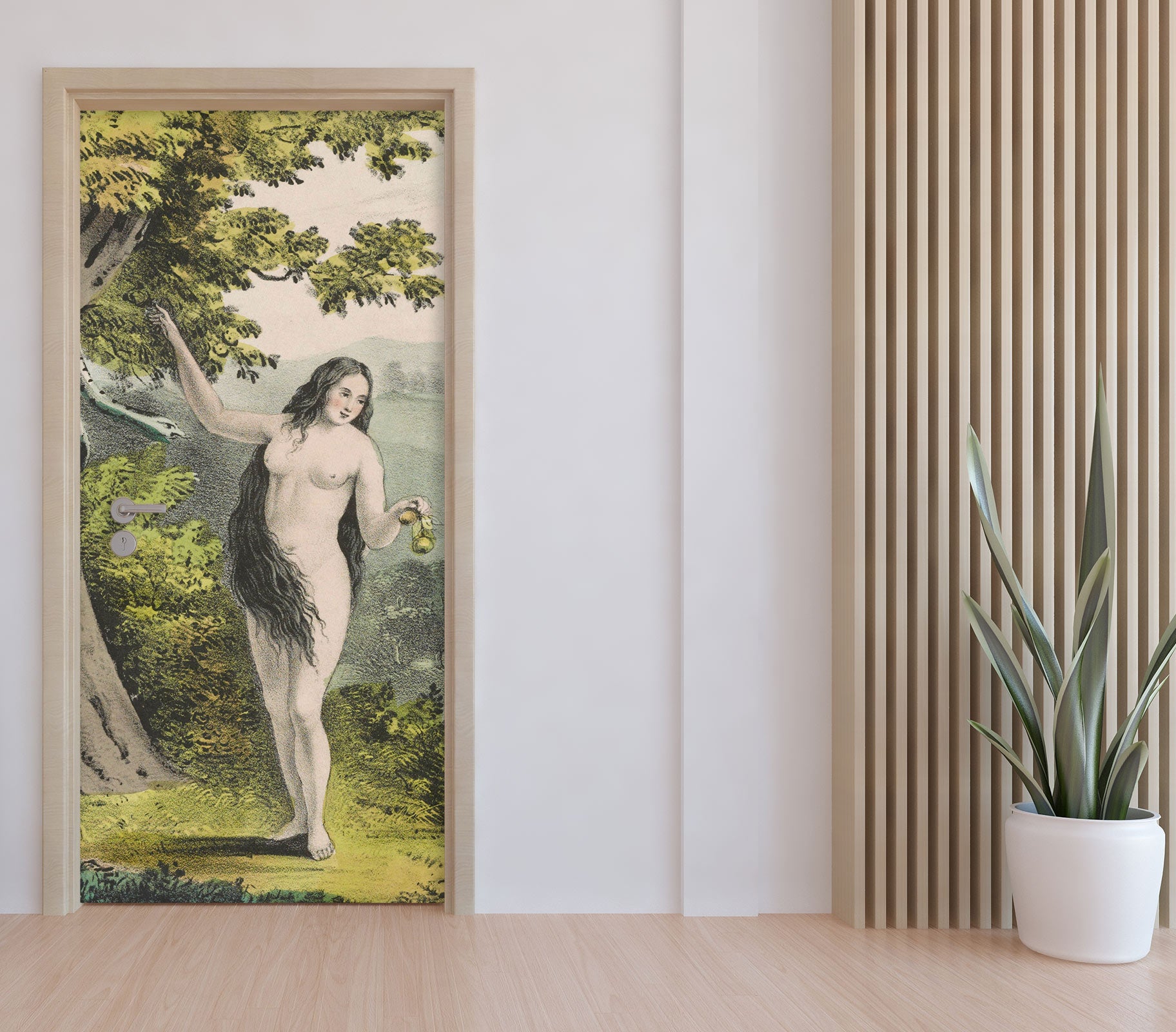 3D Tree Woman Grass 11876 Andrea Haase Door Mural