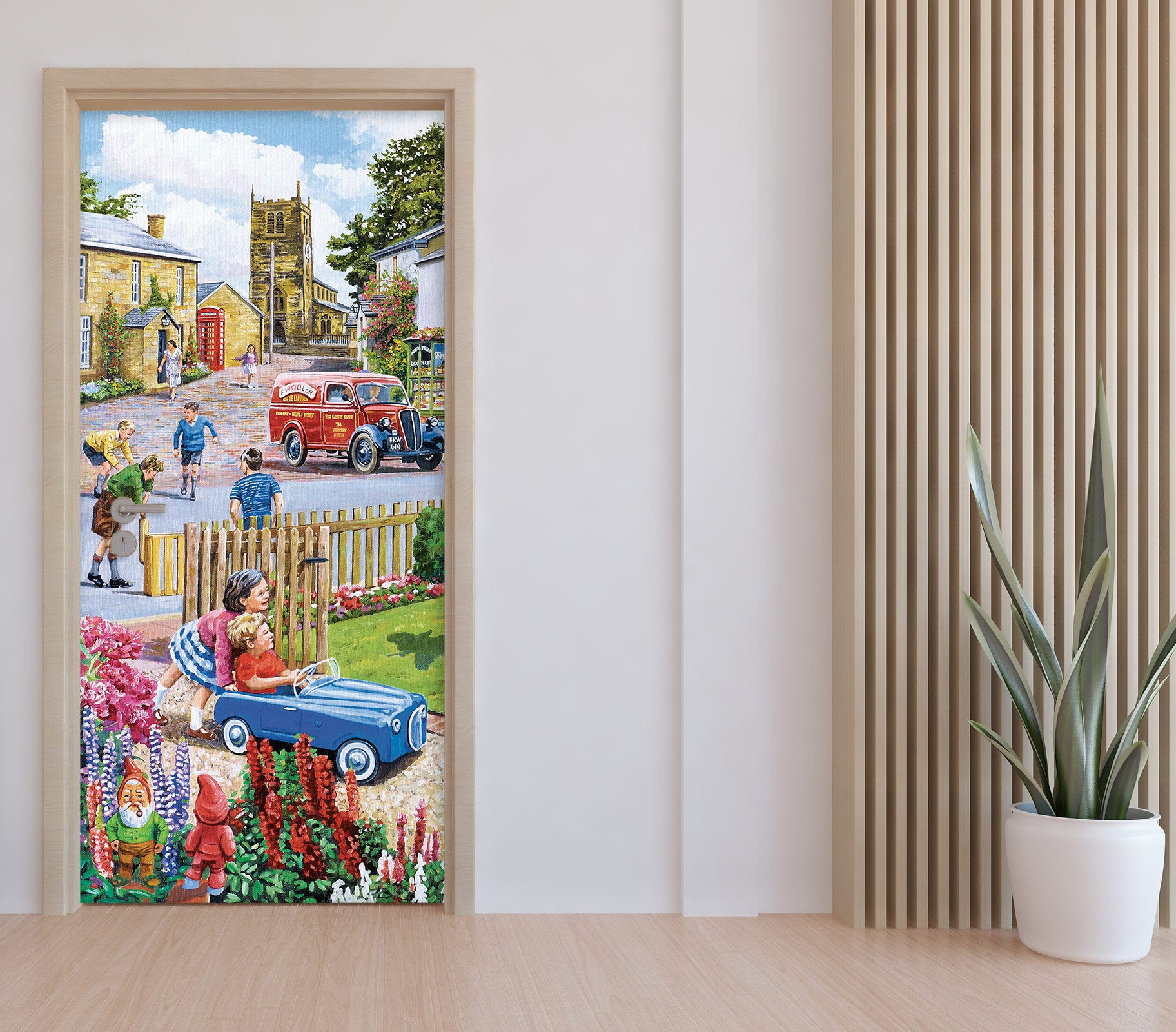 3D Garden Kid 10338 Trevor Mitchell Door Mural