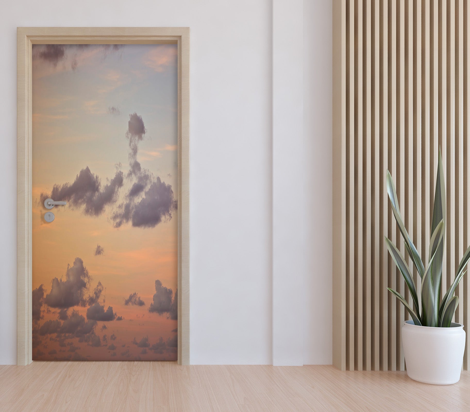 3D Sky Clouds 10654 Assaf Frank Door Mural