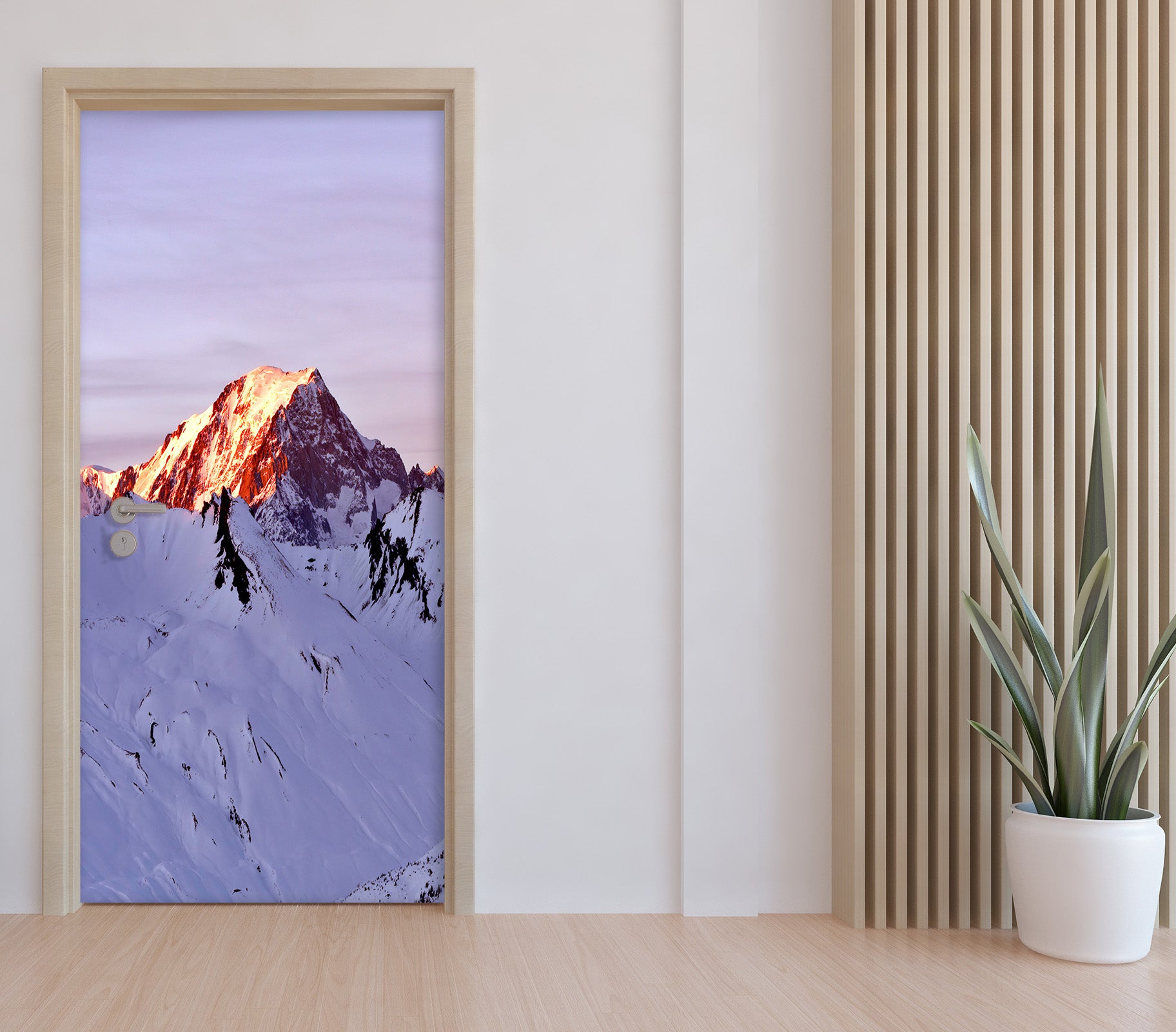 3D Snow Mountain Peak 10651 Assaf Frank Door Mural