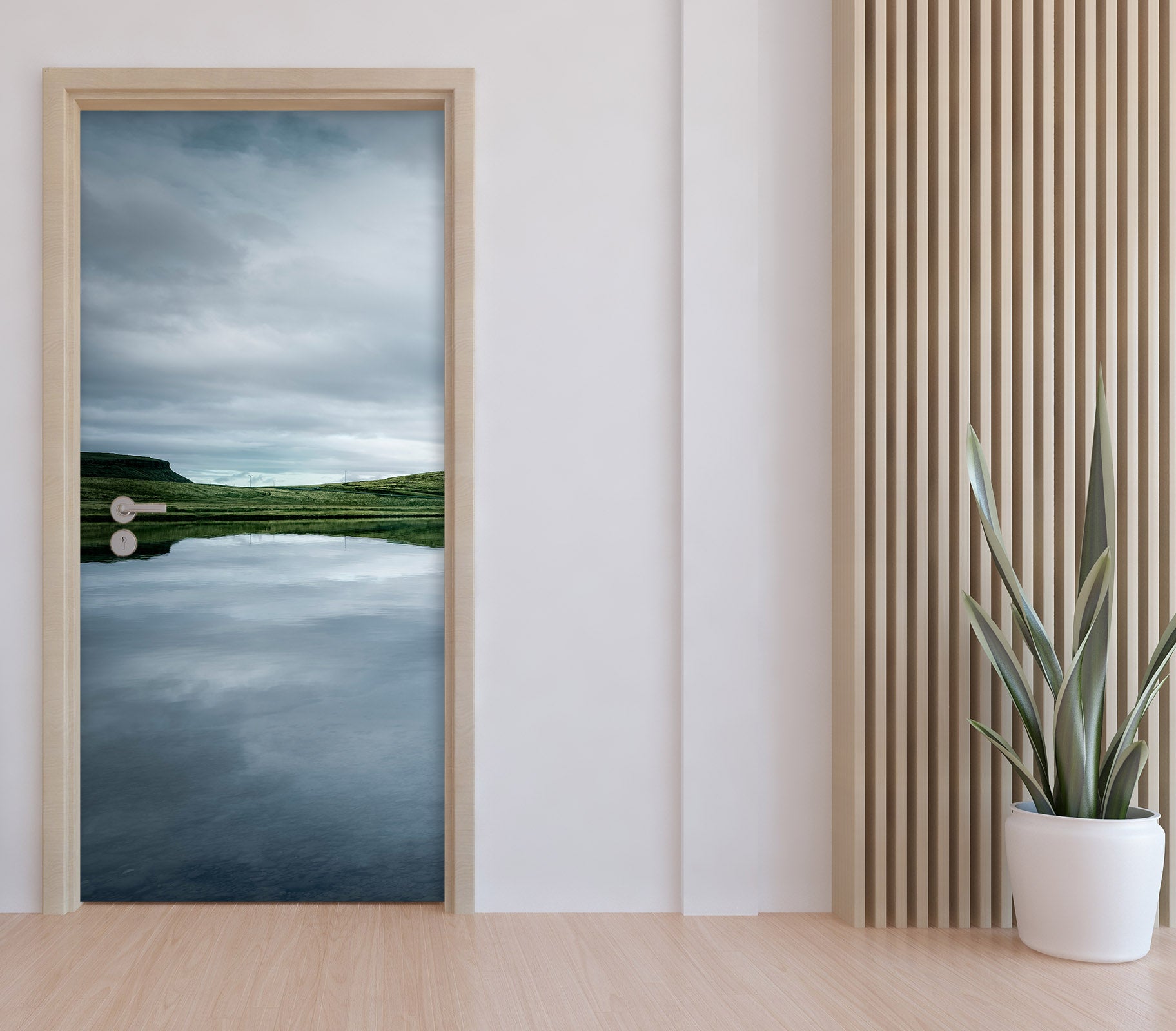 3D Lake Grassland 11544 Marco Carmassi Door Mural