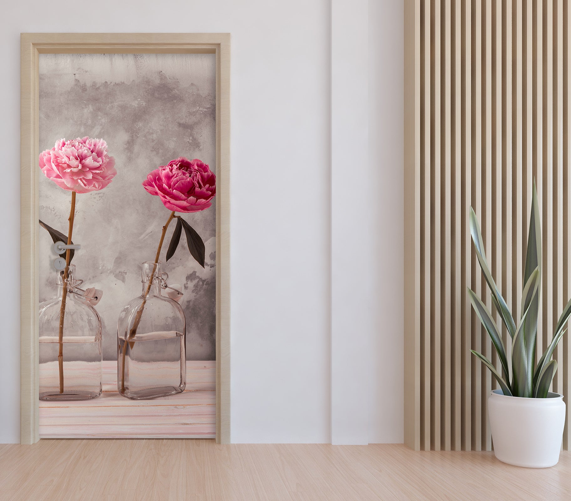 3D Pink Red Flower 101185 Assaf Frank Door Mural