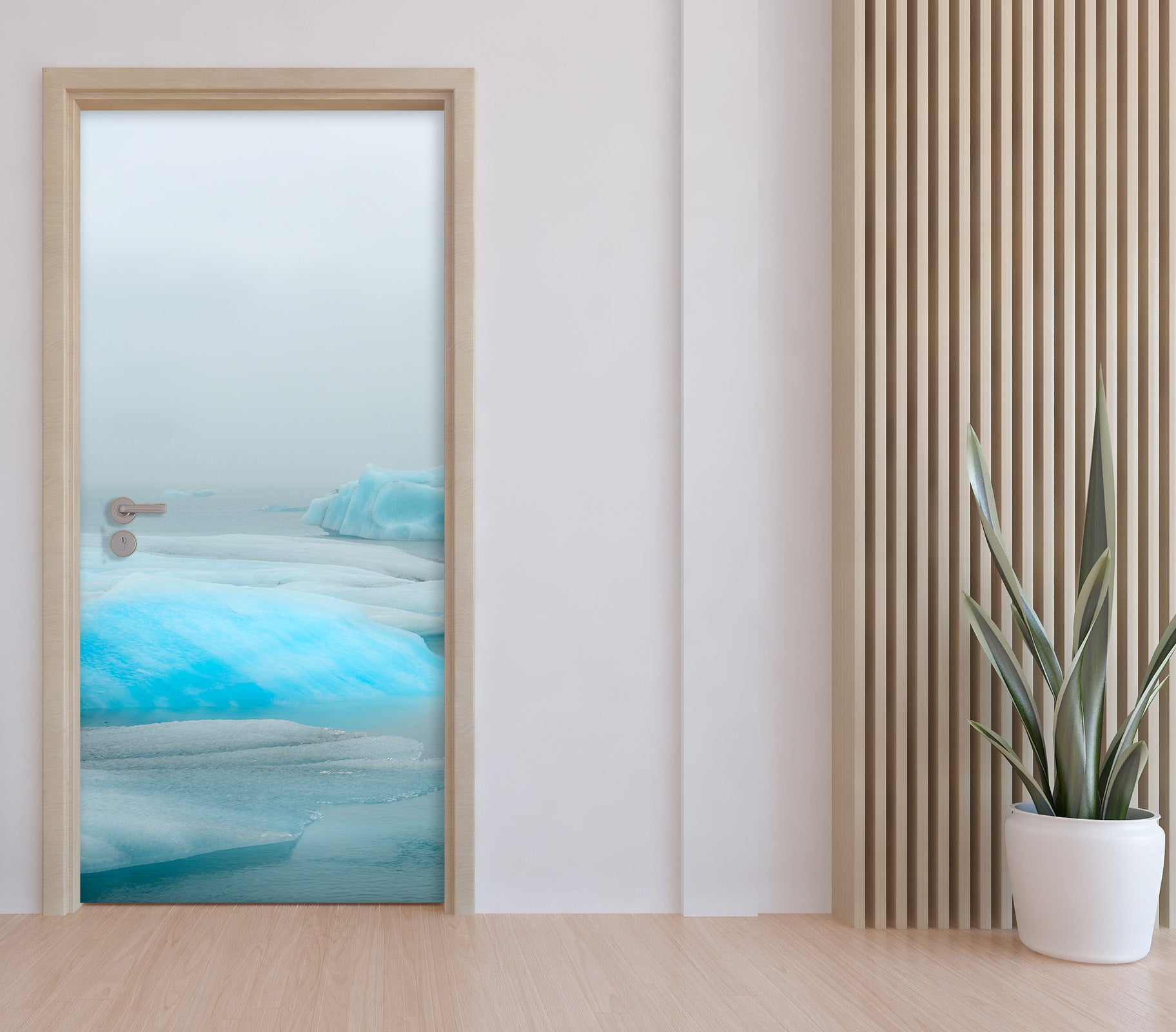 3D Blue Sea Ice 11559 Marco Carmassi Door Mural