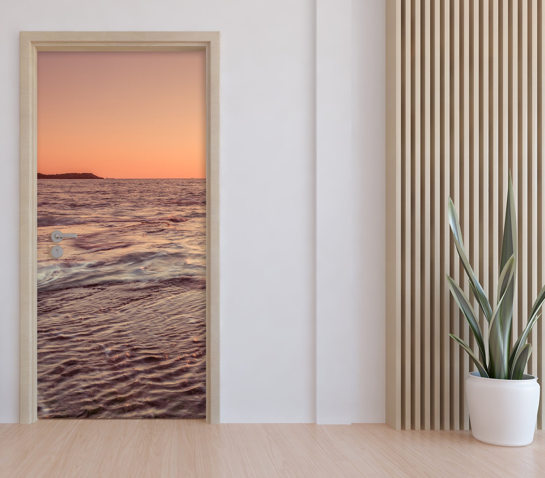 3D Sunset Ocean Wavess 106178 Assaf Frank Door Mural