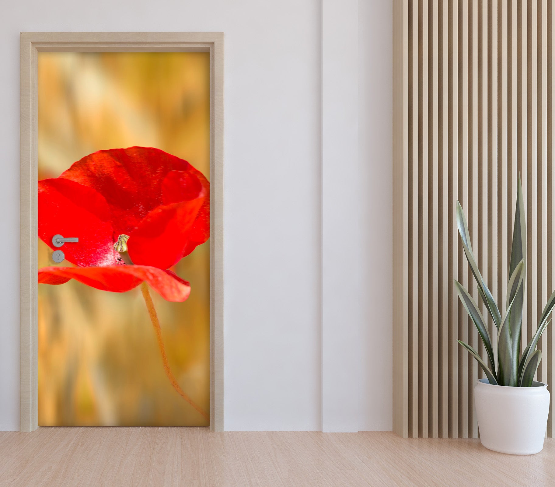 Copy of 3D Red Flower 122141 Marco Carmassi Door Mural