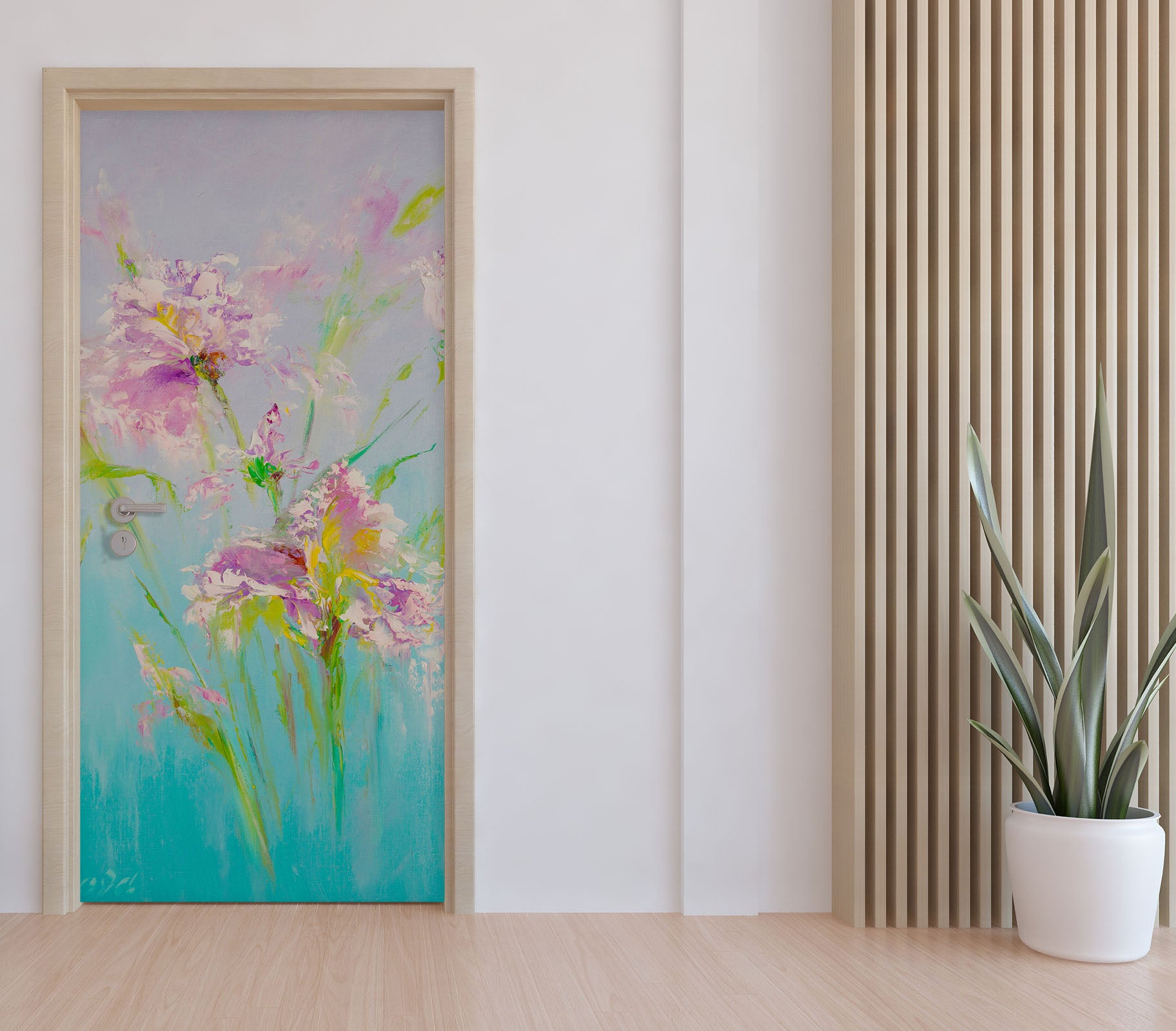 3D Purple Flower 3240 Skromova Marina Door Mural