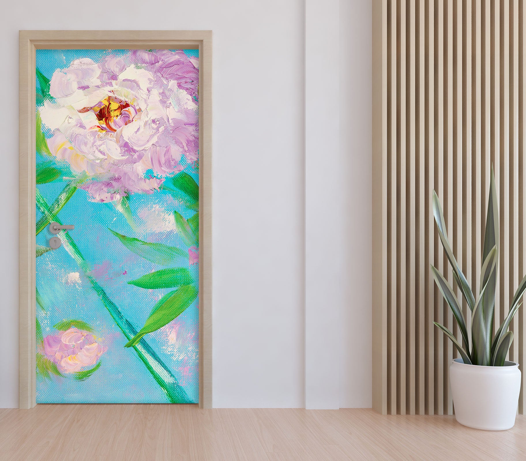 3D Pink Peony 3237 Skromova Marina Door Mural