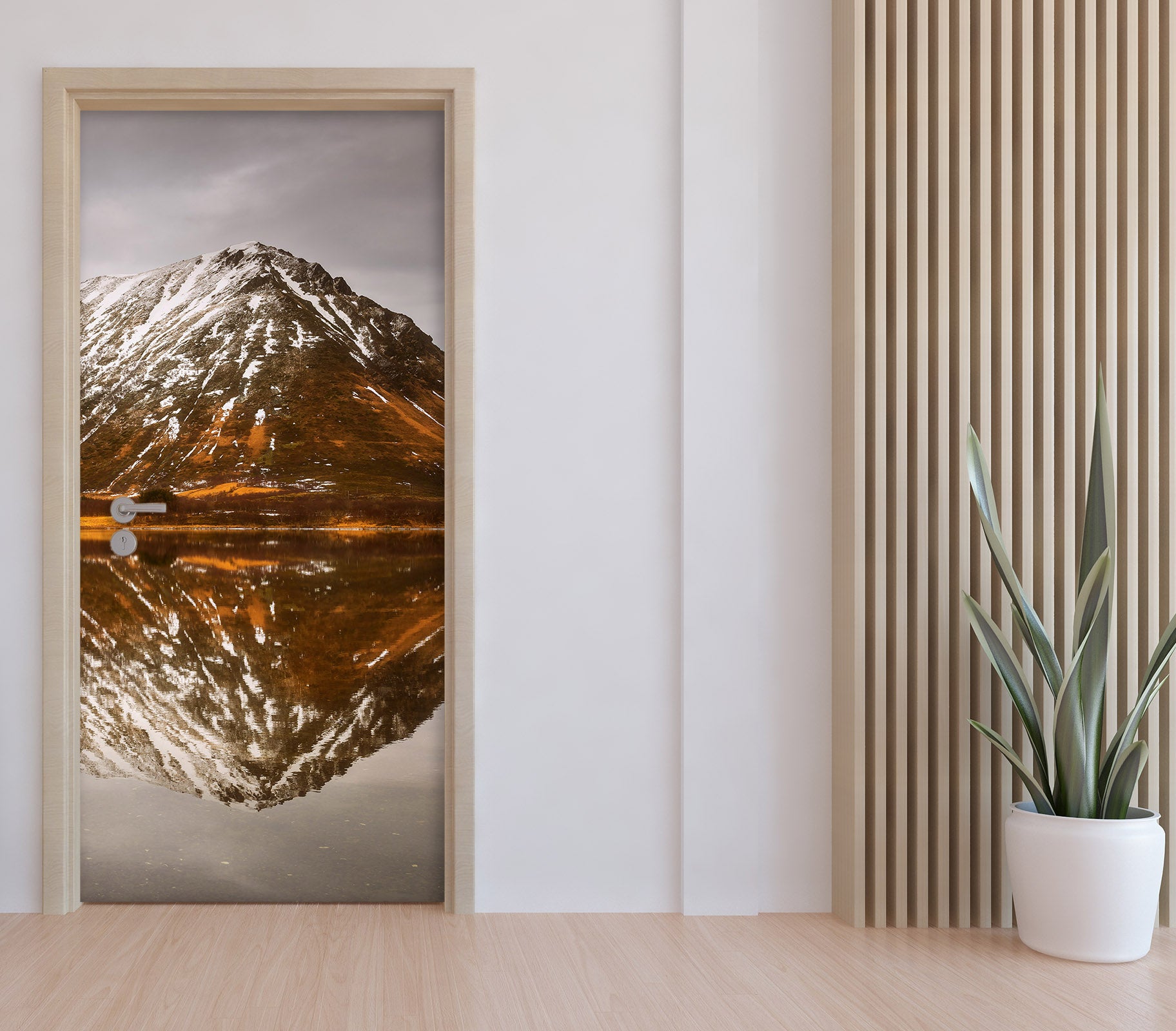 3D Shadow Snow Mountain 11612 Marco Carmassi Door Mural