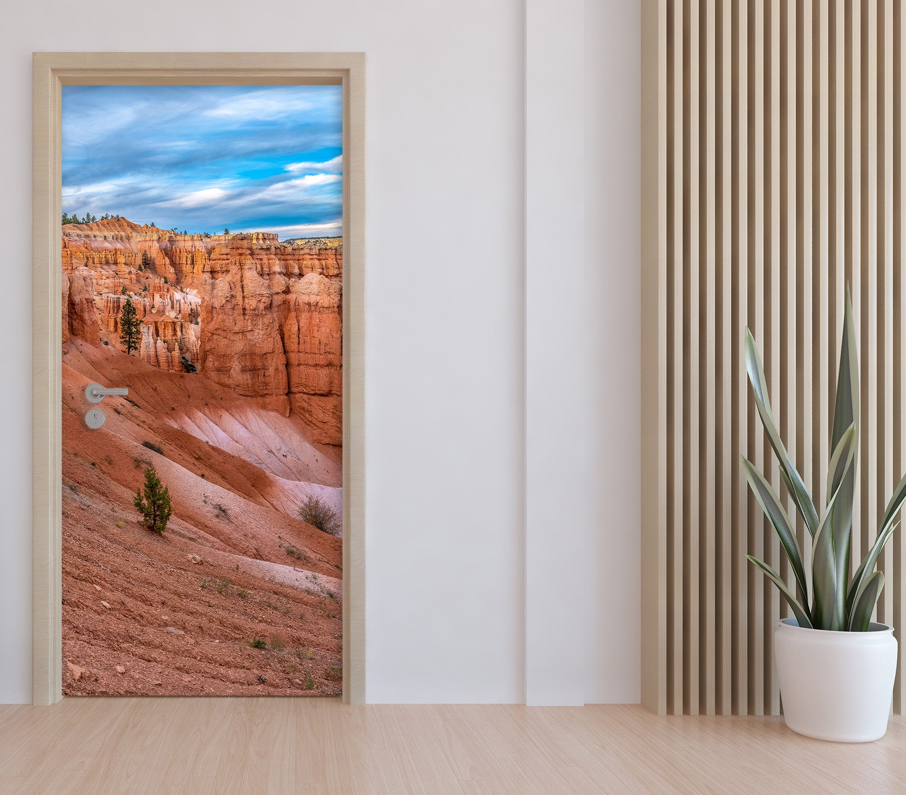 3D Red Rock Building 119216 Marco Carmassi Door Mural