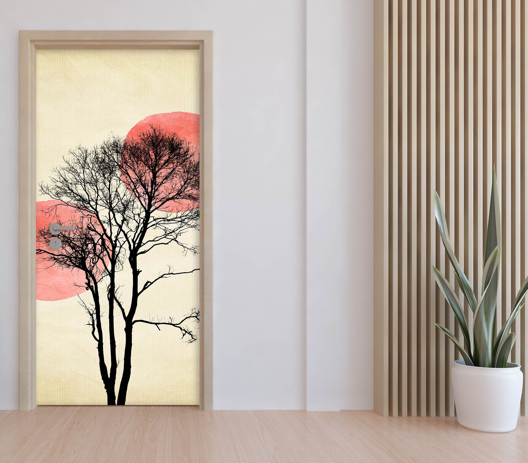 3D Moon Trees 10142 Boris Draschoff Door Mural