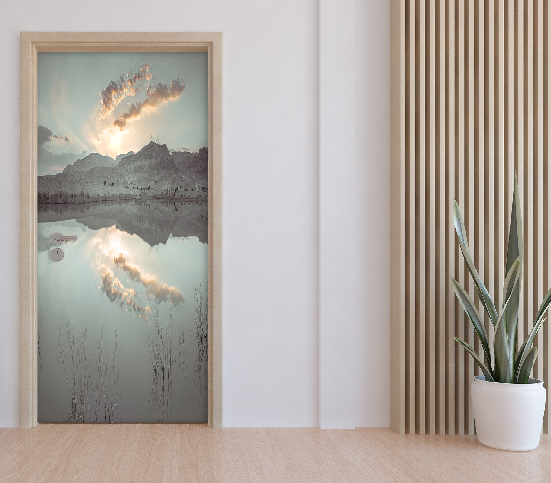 3D Lake Sky Shadow 101168 Assaf Frank Door Mural