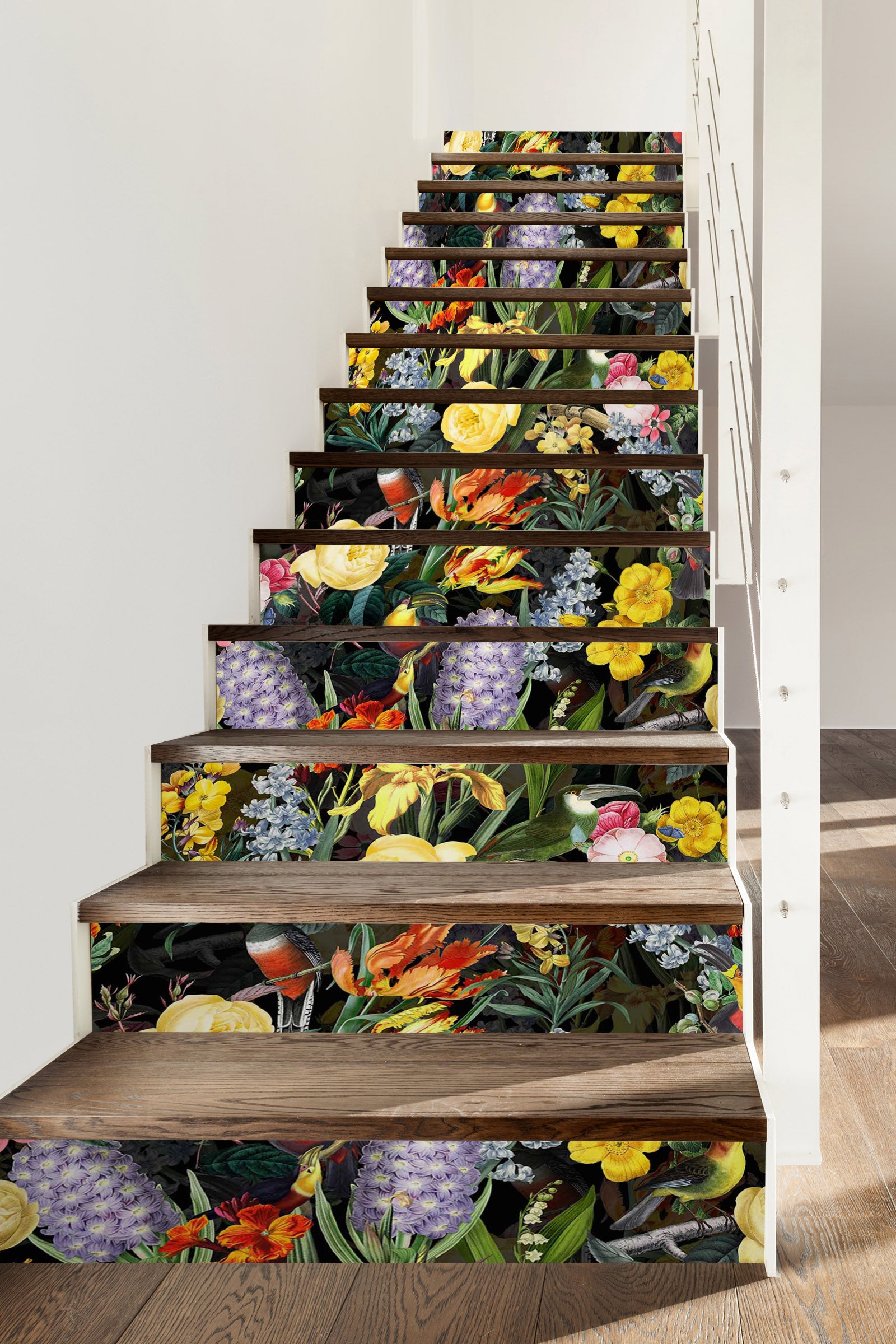 3D Color Flower Bush 10436 Uta Naumann Stair Risers