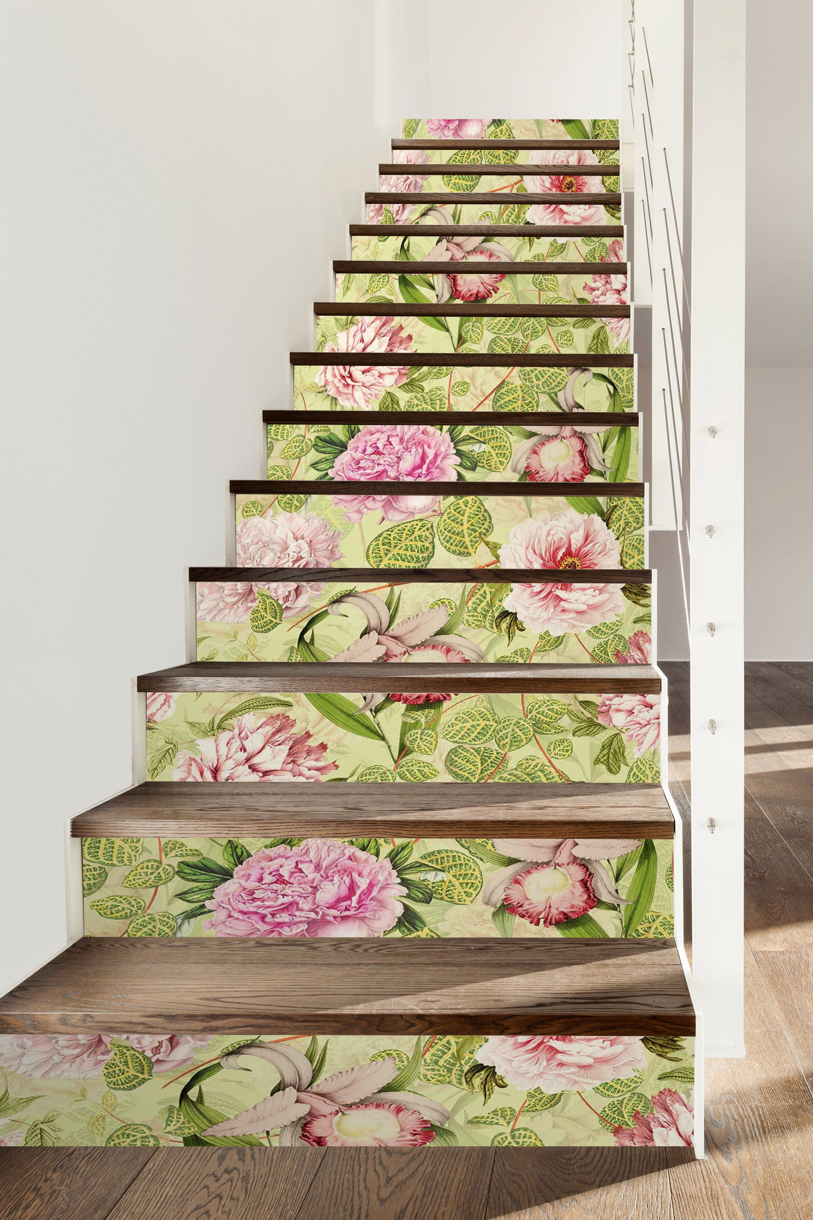 3D Branch Flowers Leaves 10446 Uta Naumann Stair Risers