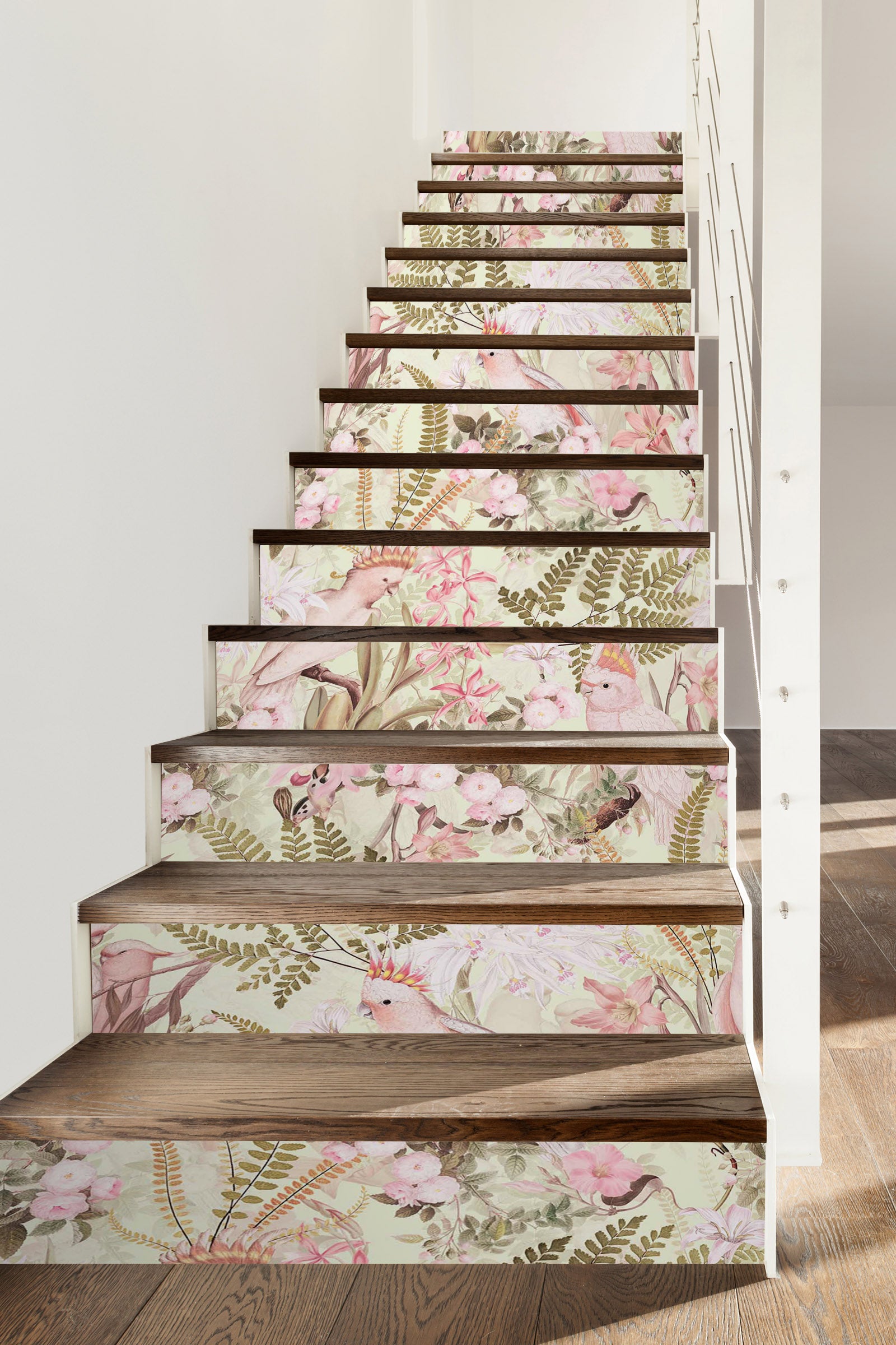 3D Pink Flower Pattern 103211 Uta Naumann Stair Risers