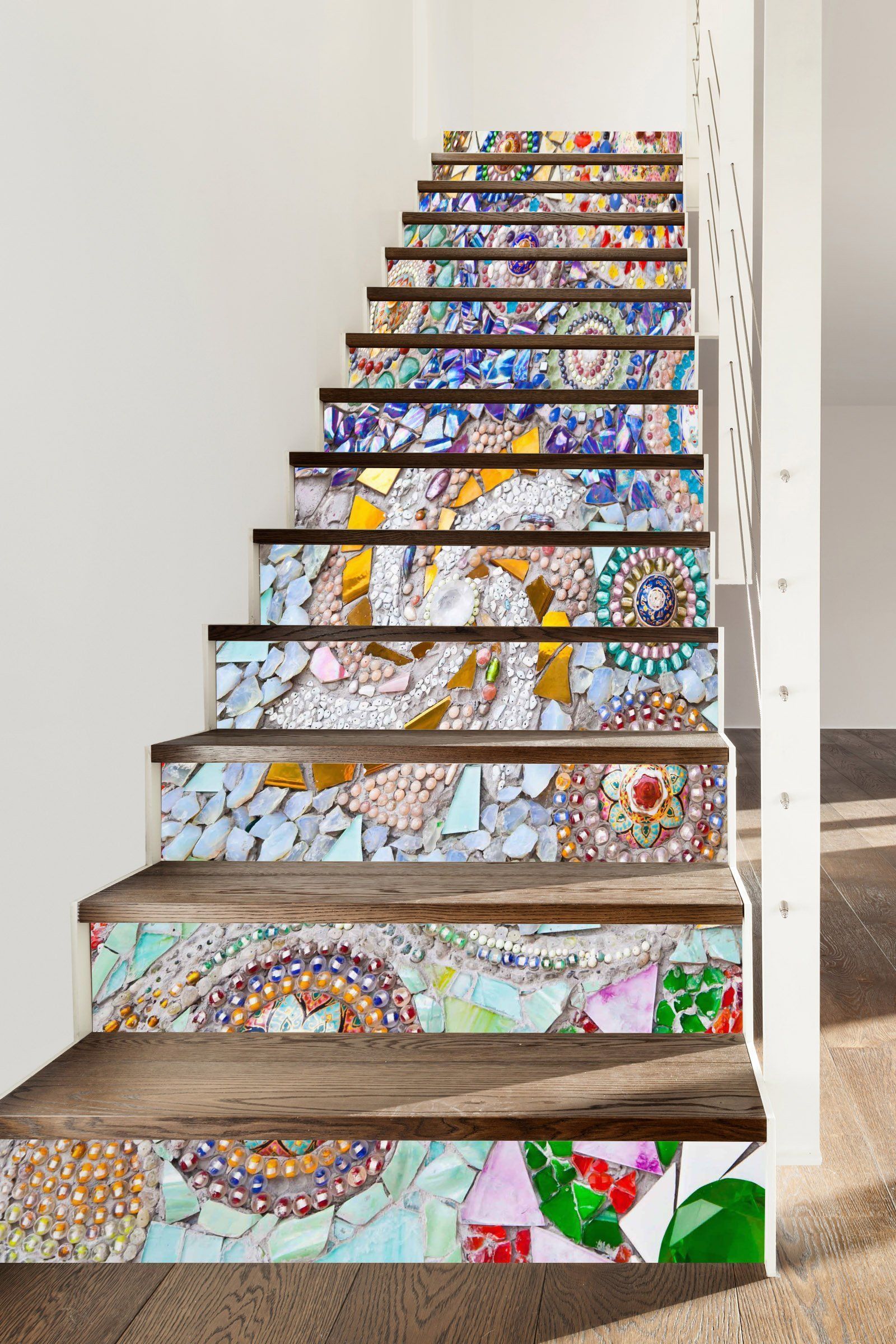 3D Gemstone 336 Stair Risers Wallpaper AJ Wallpaper 