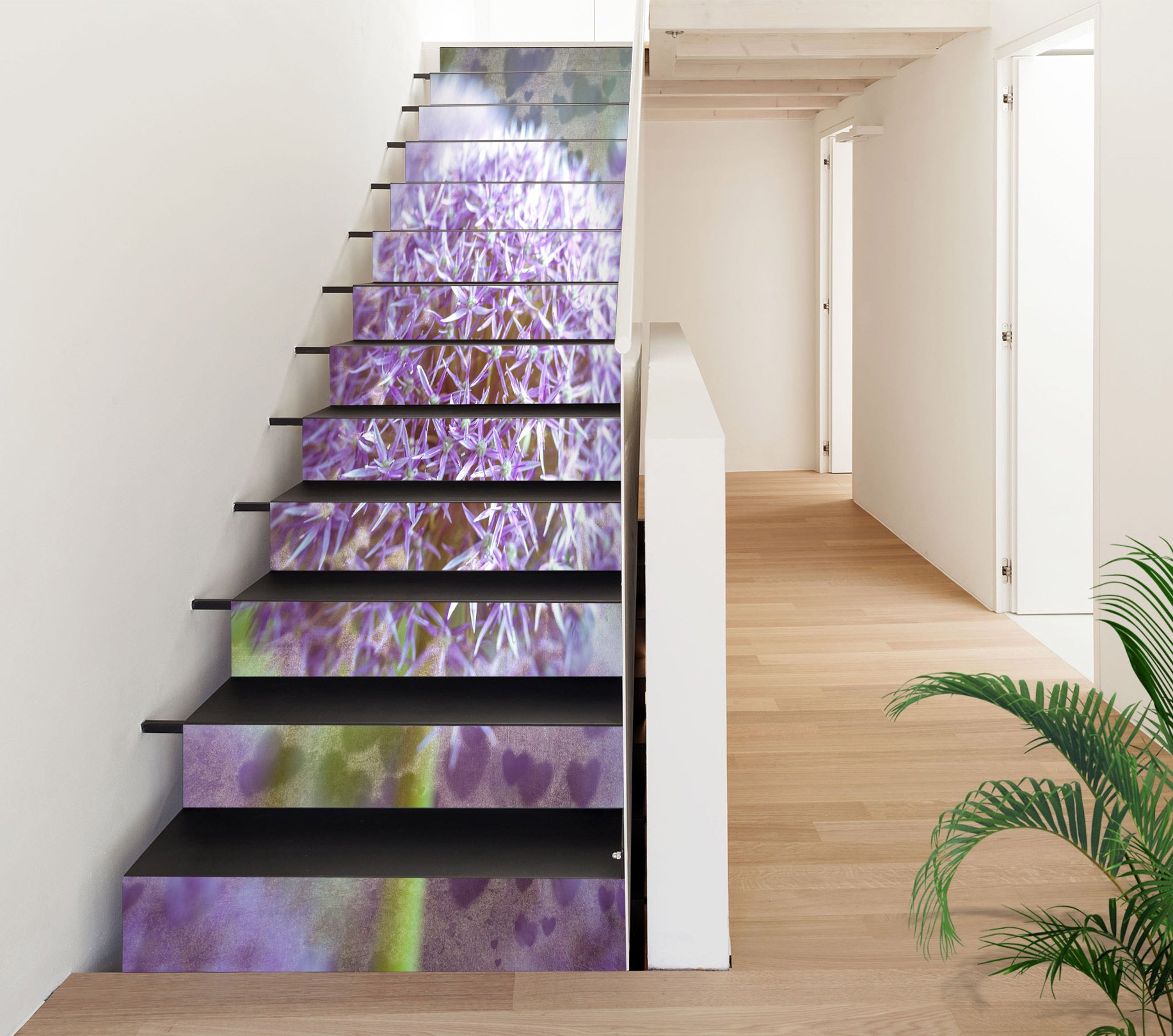 3D Purple Flower 99101 Assaf Frank Stair Risers