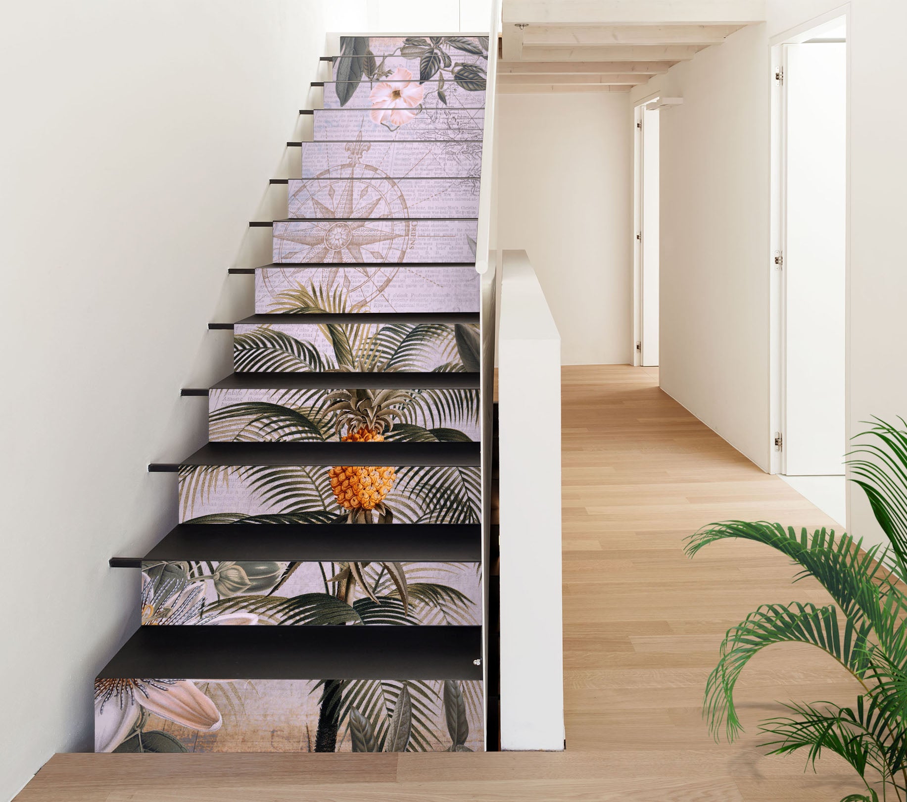 3D Pineapple Tree 11045 Andrea Haase Stair Risers