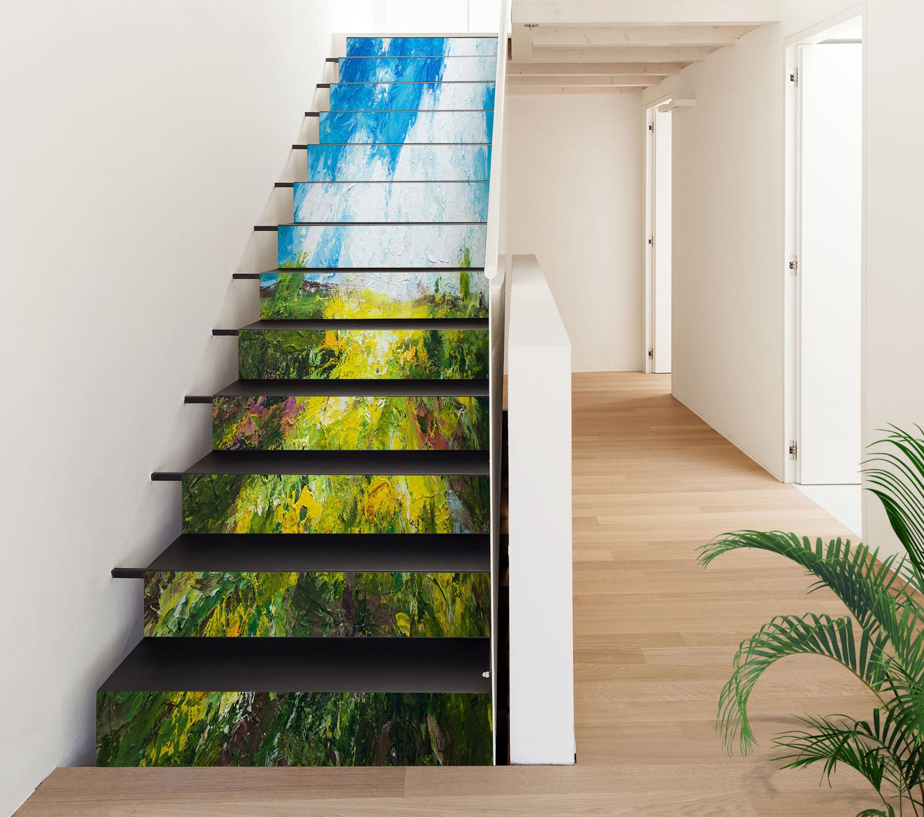 3D Sky Flowers Grass 9088 Allan P. Friedlander Stair Risers