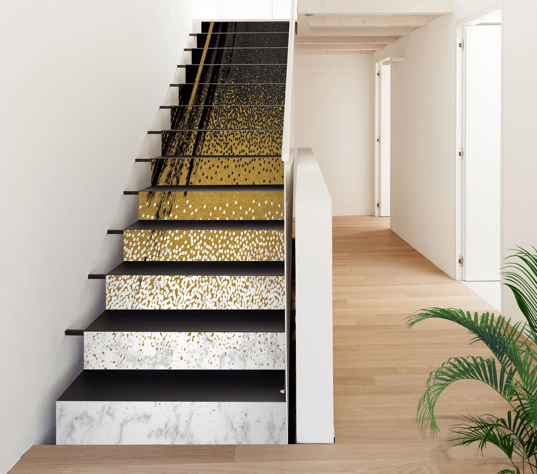 3D Gradually Golden 596 Stair Risers