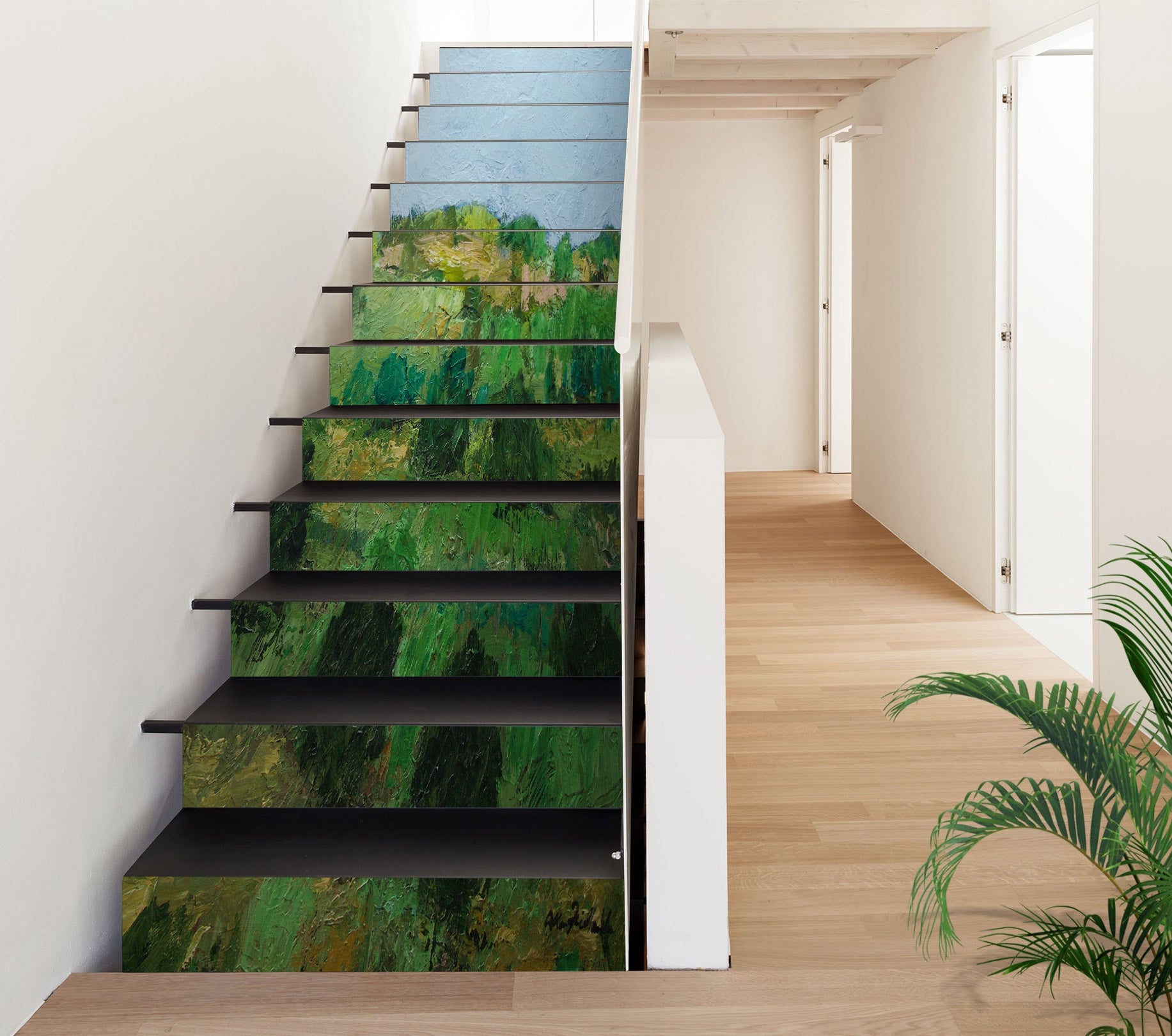 3D Grass Tree Oil Painting 9031 Allan P. Friedlander Stair Risers