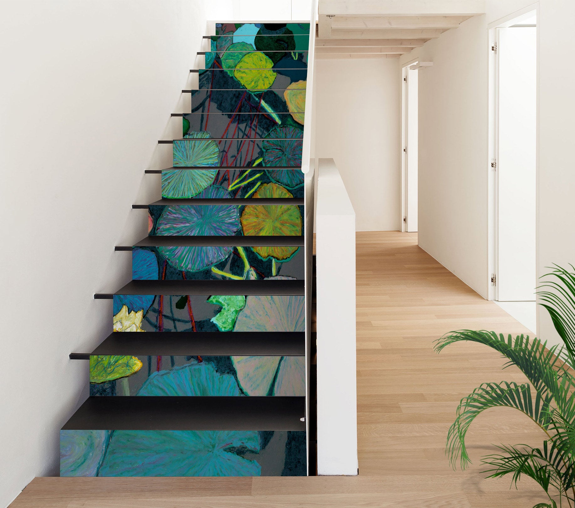 3D Green Lotus Leaf 9060 Allan P. Friedlander Stair Risers